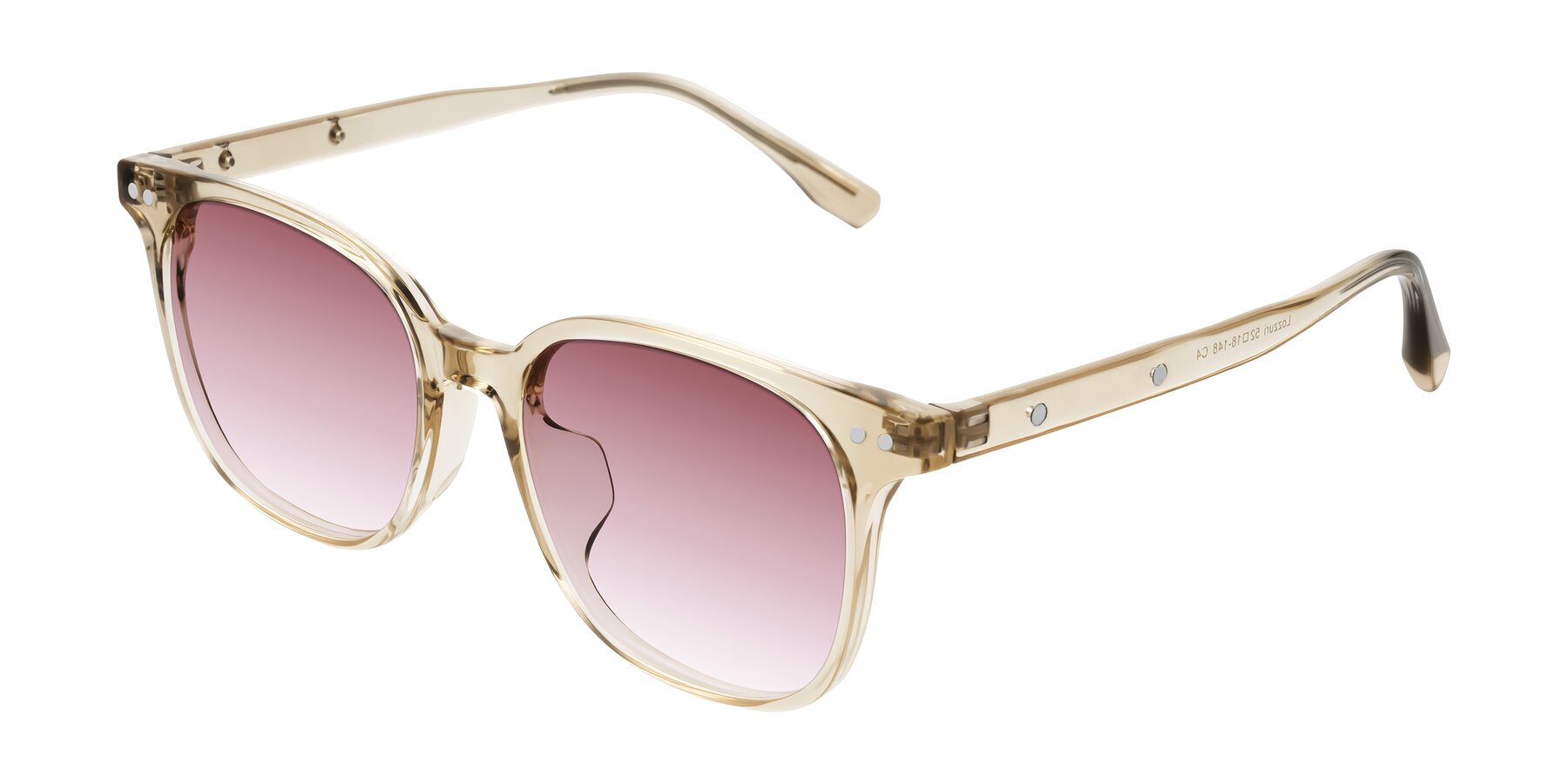 Angle of Lozzuri in Transparent Champagne with Garnet Gradient Lenses