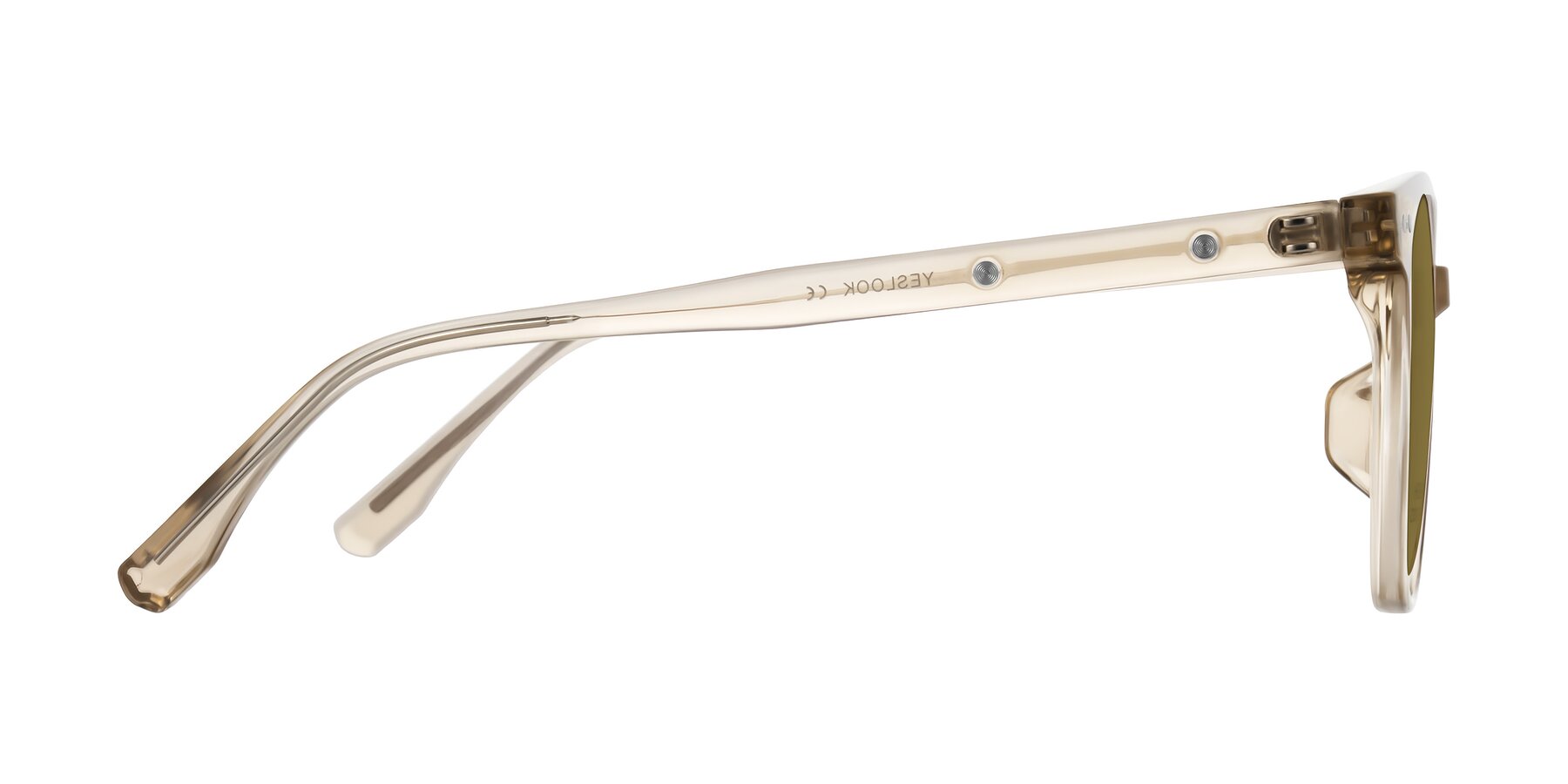 Side of Lozzuri in Transparent Champagne with Brown Polarized Lenses