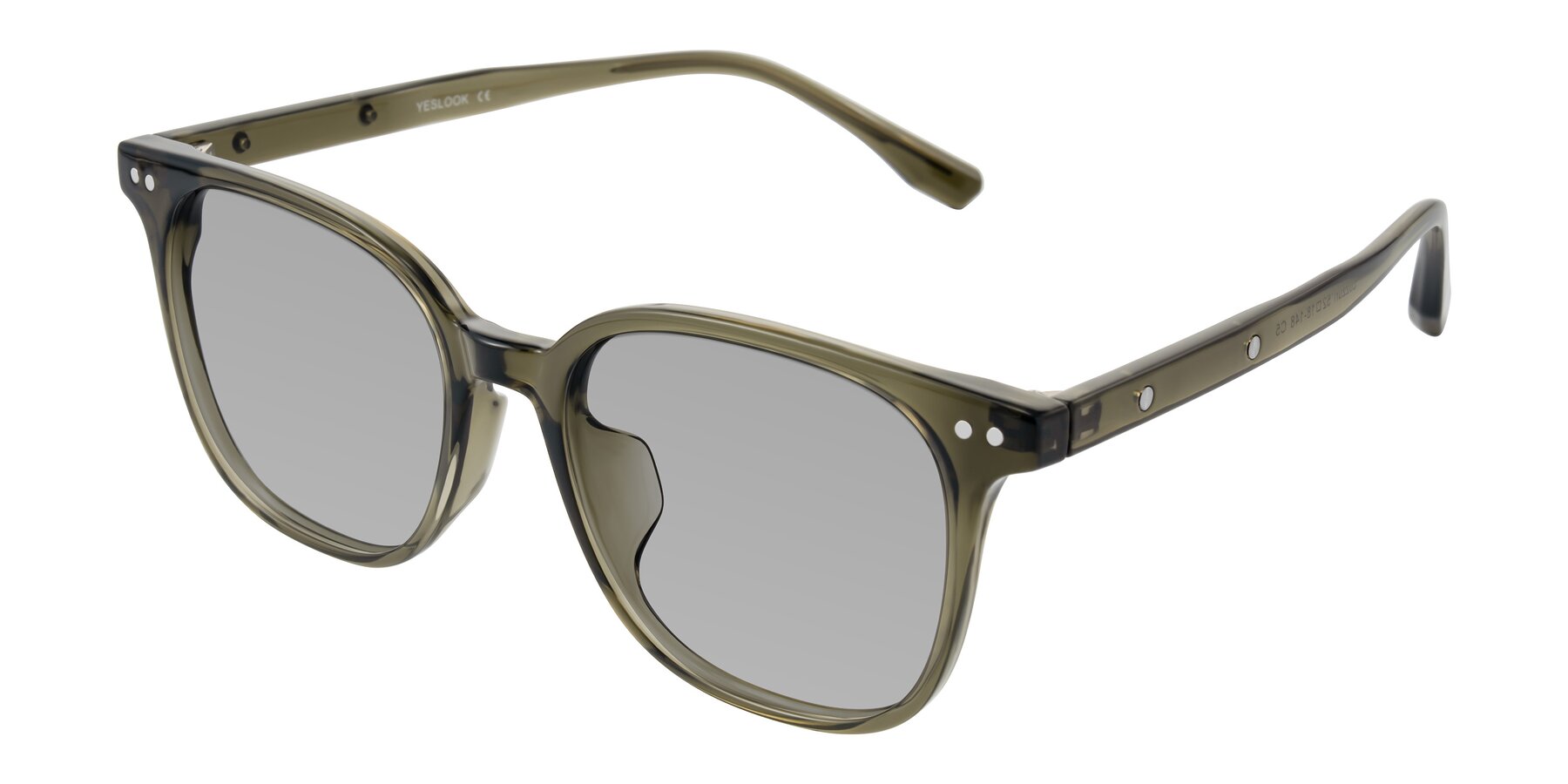 Angle of Lozzuri in Translucent Green with Light Gray Tinted Lenses