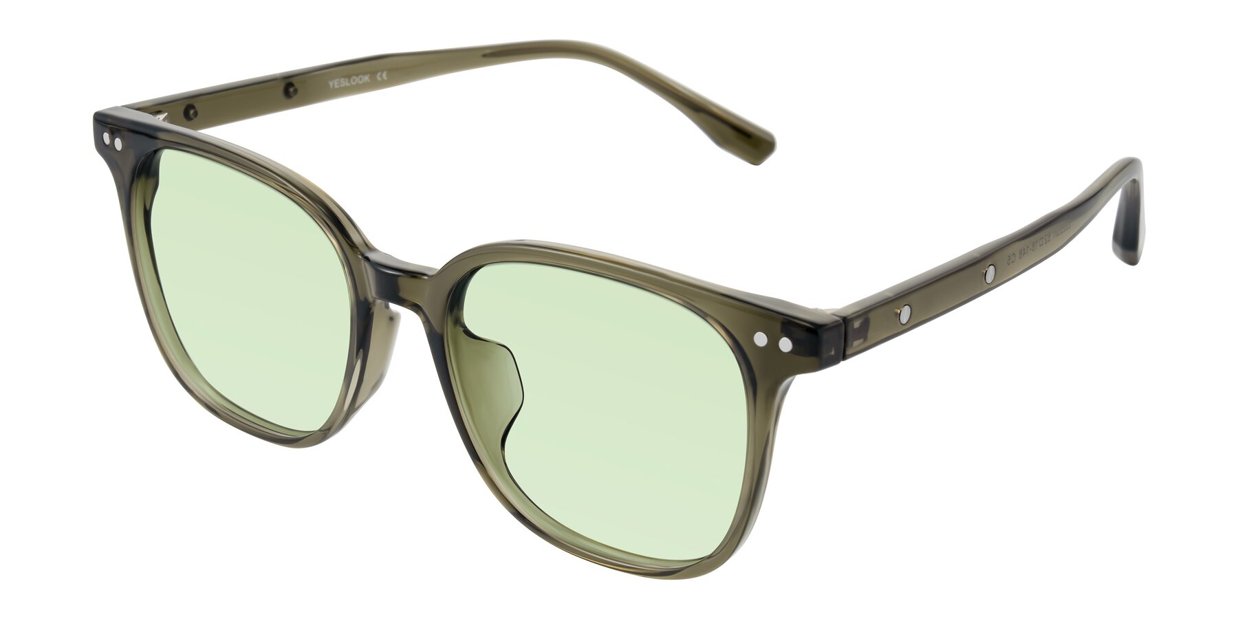 Angle of Lozzuri in Translucent Green with Light Green Tinted Lenses