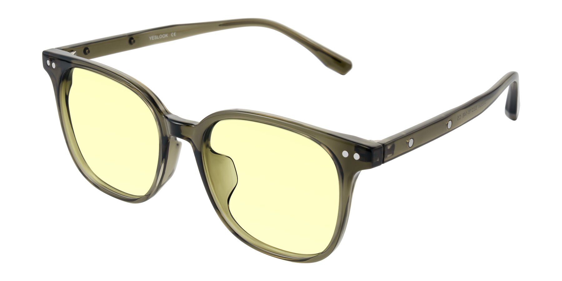 Angle of Lozzuri in Translucent Green with Light Yellow Tinted Lenses