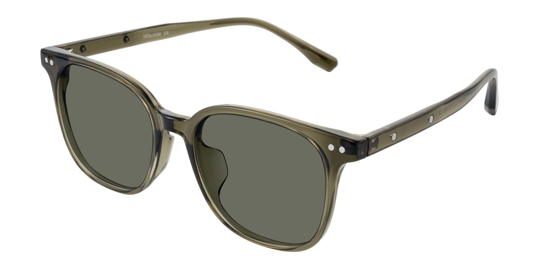Angle of Lozzuri in Translucent Green with Gray Polarized Lenses