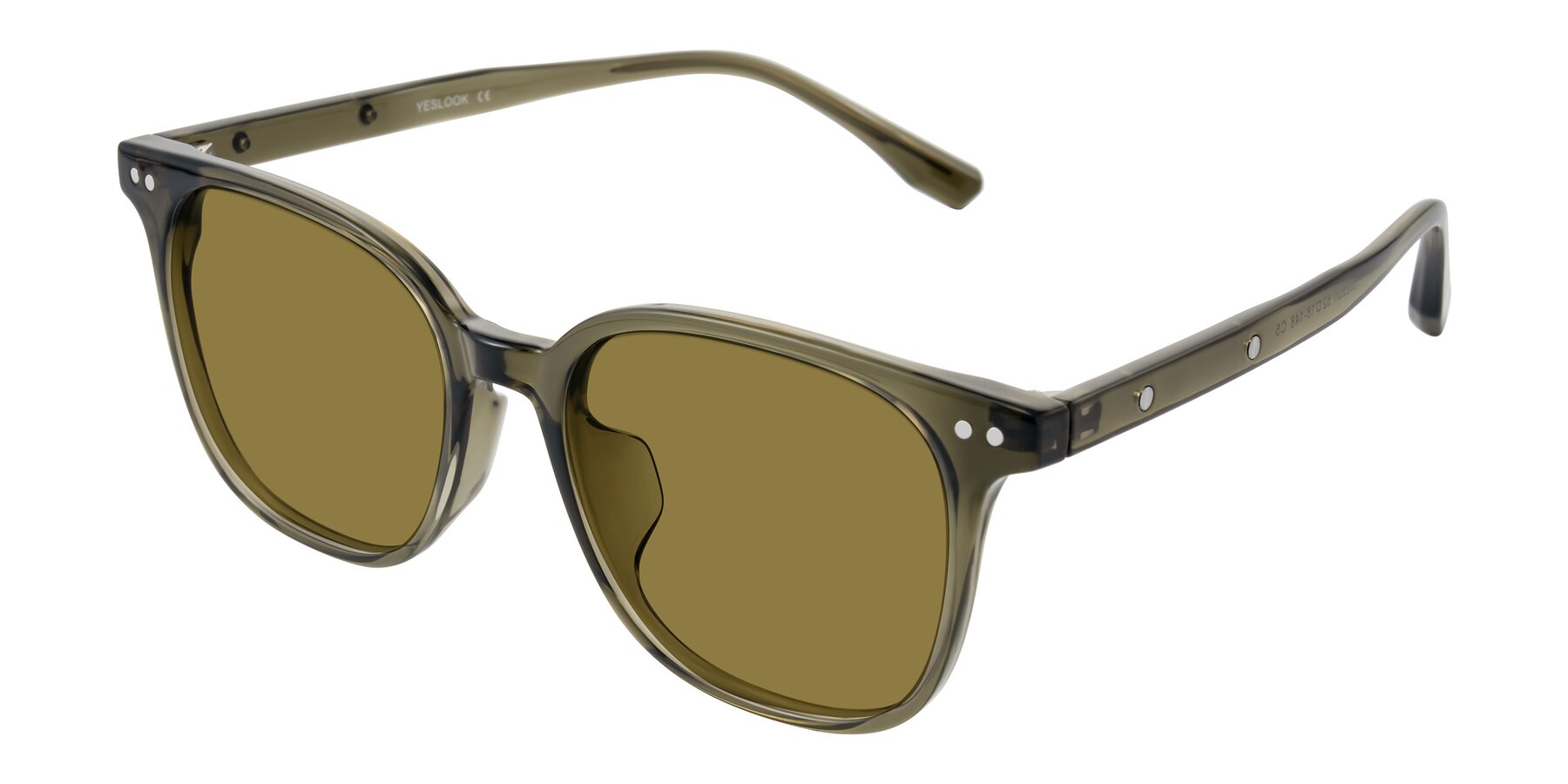 Angle of Lozzuri in Translucent Green with Brown Polarized Lenses