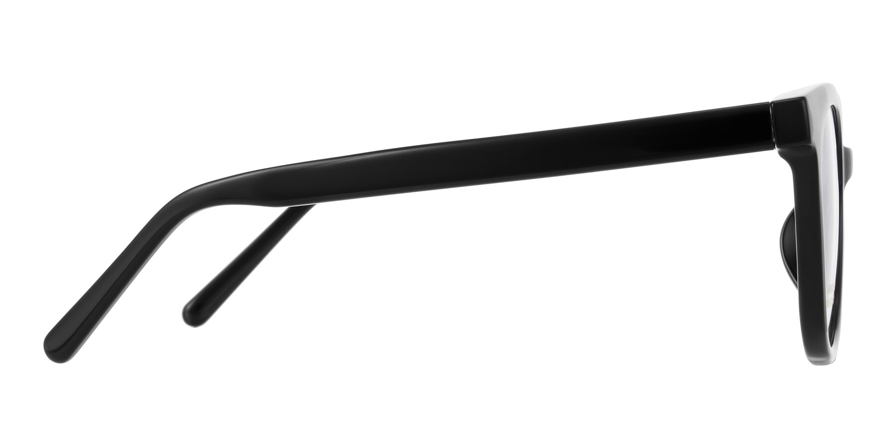 Side of Jeromme in Black with Clear Eyeglass Lenses