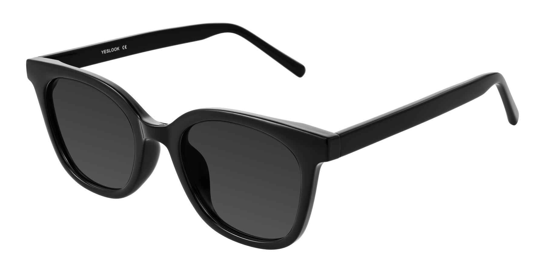 Angle of Jeromme in Black with Gray Tinted Lenses