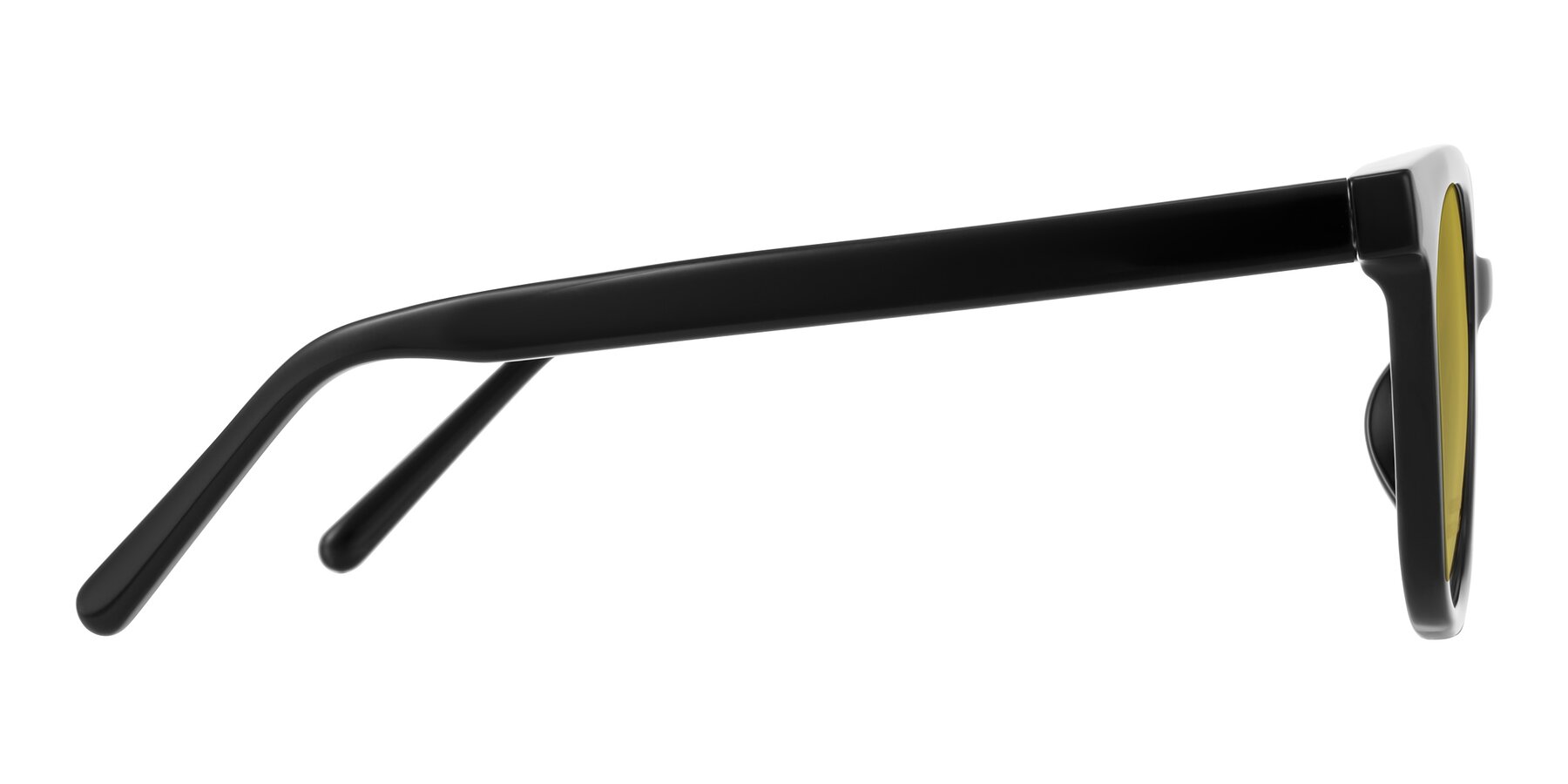 Side of Jeromme in Black with Champagne Tinted Lenses