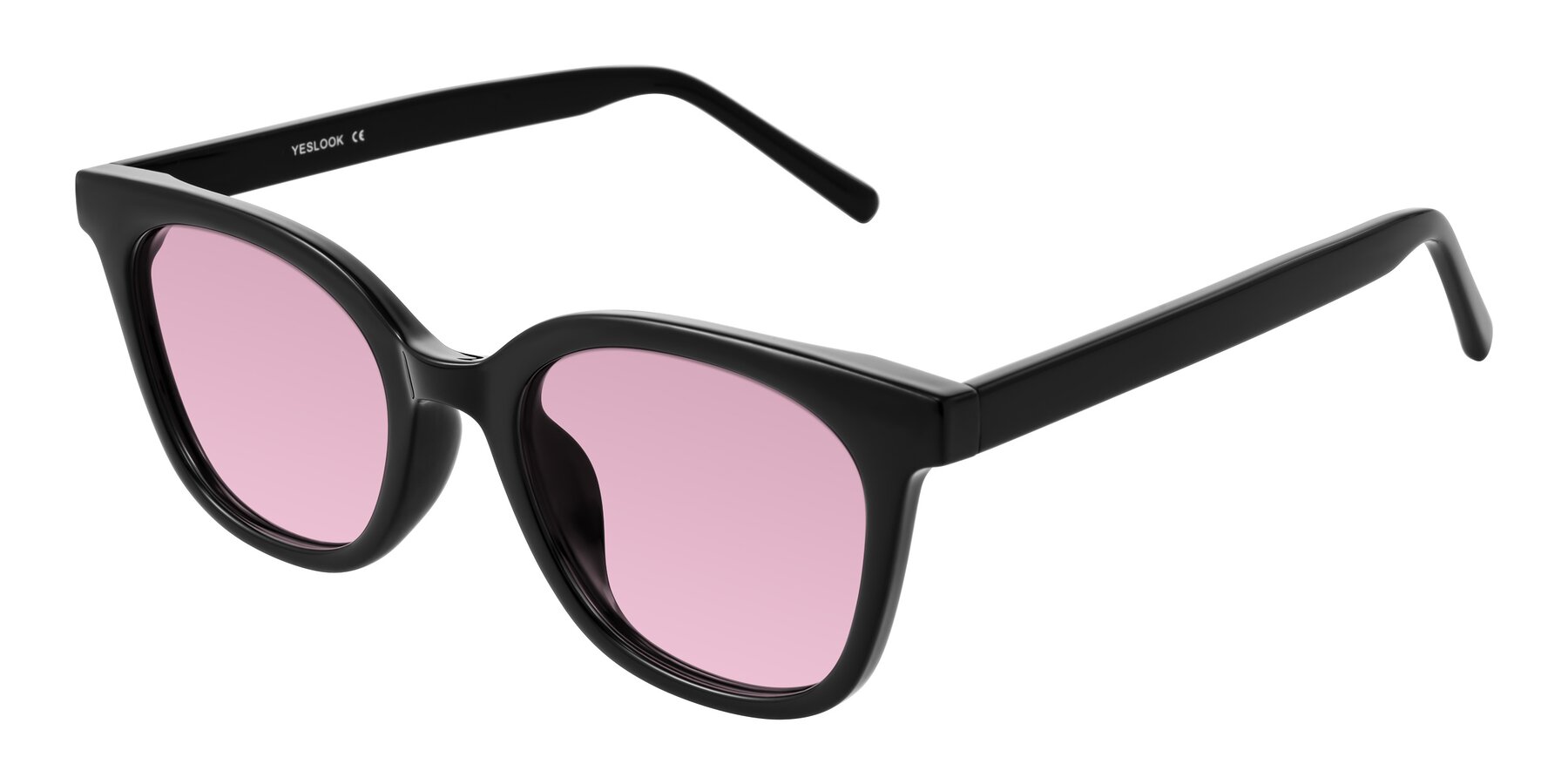 Angle of Jeromme in Black with Light Wine Tinted Lenses