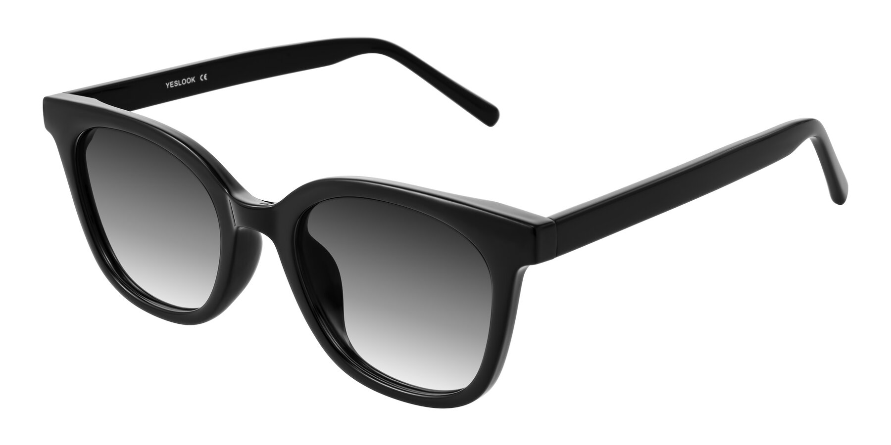 Angle of Jeromme in Black with Gray Gradient Lenses