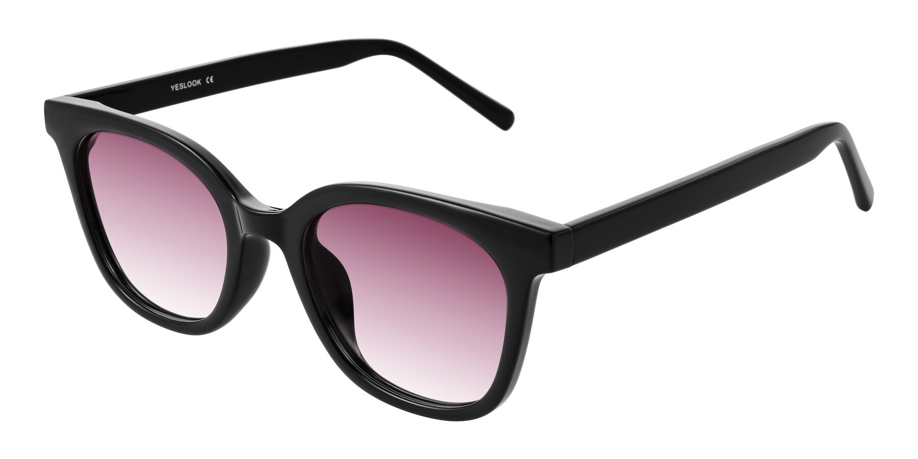 Angle of Jeromme in Black with Wine Gradient Lenses