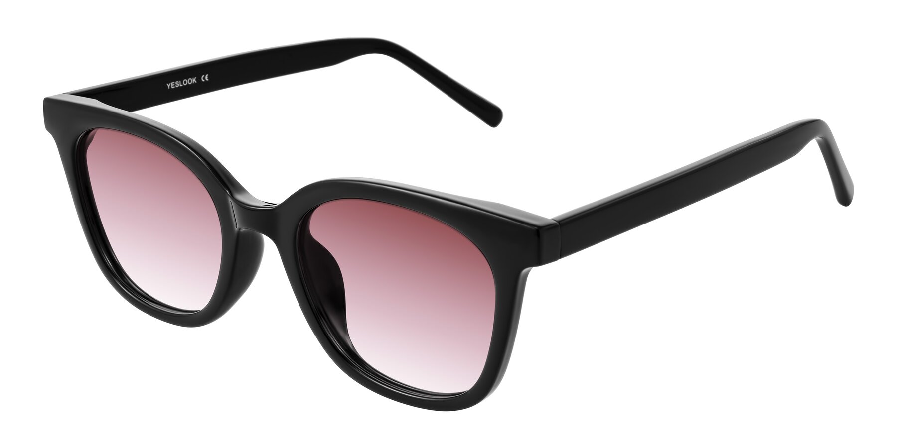 Angle of Jeromme in Black with Garnet Gradient Lenses