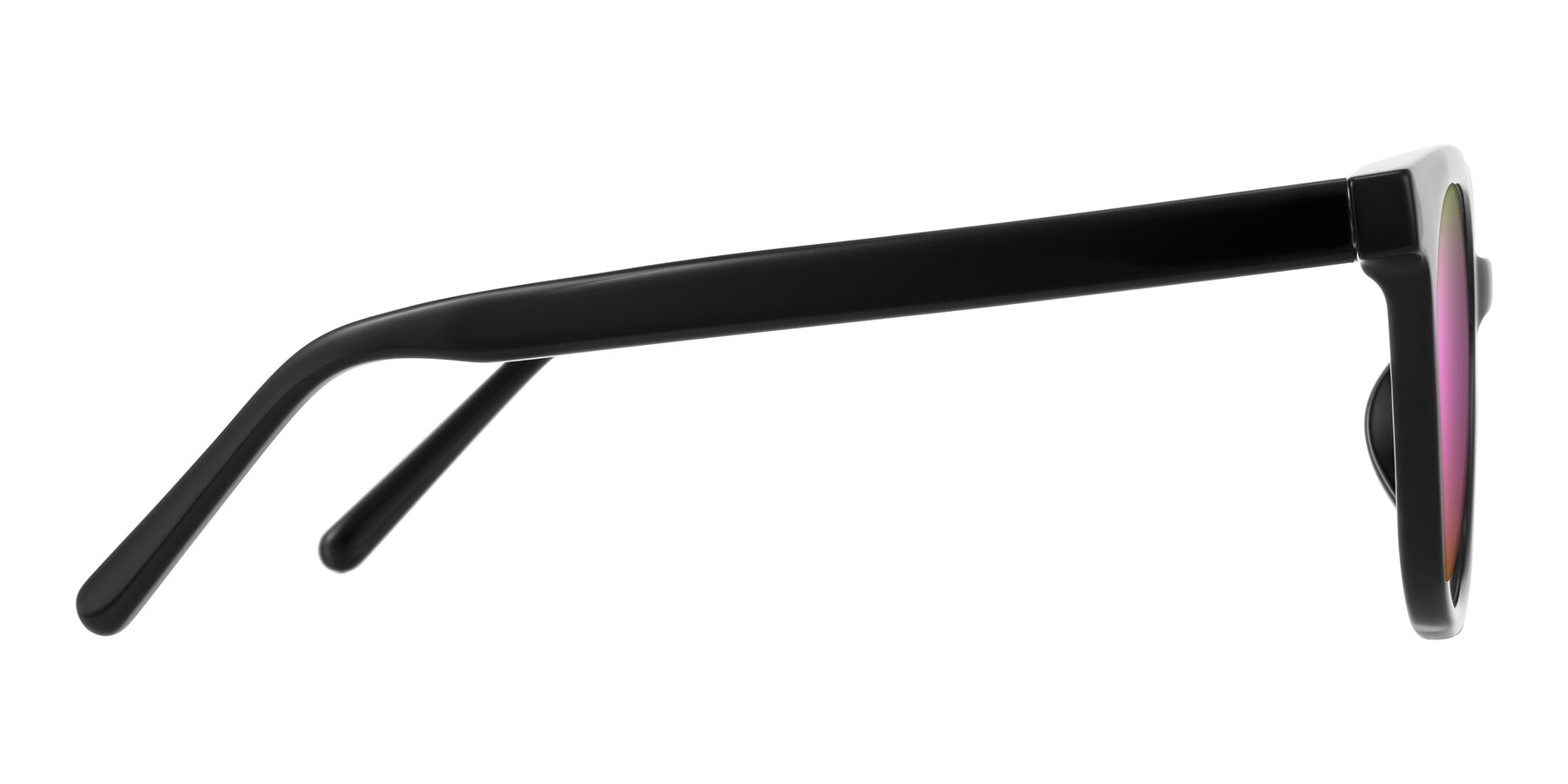 Side of Jeromme in Black with Pink Mirrored Lenses