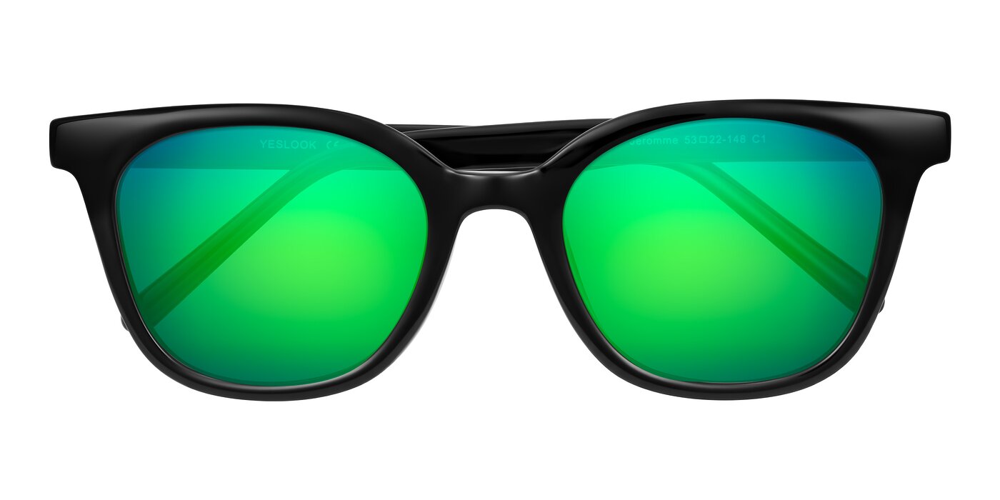 Jeromme - Black Flash Mirrored Sunglasses