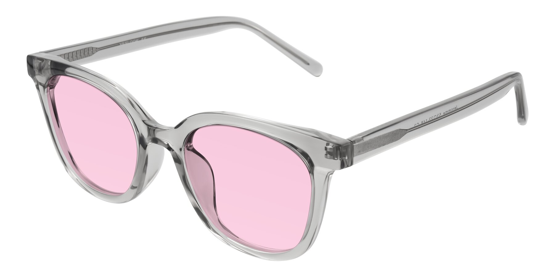 Angle of Jeromme in Transparent Gray with Light Pink Tinted Lenses