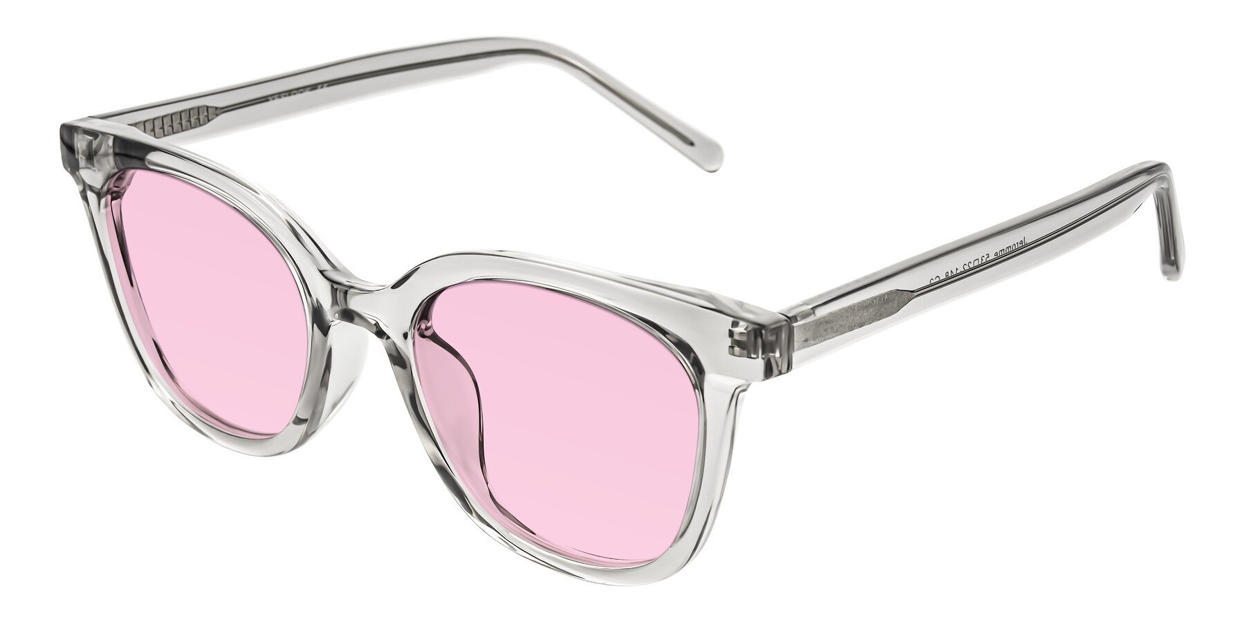 Angle of Jeromme in Transparent Gray with Light Pink Tinted Lenses