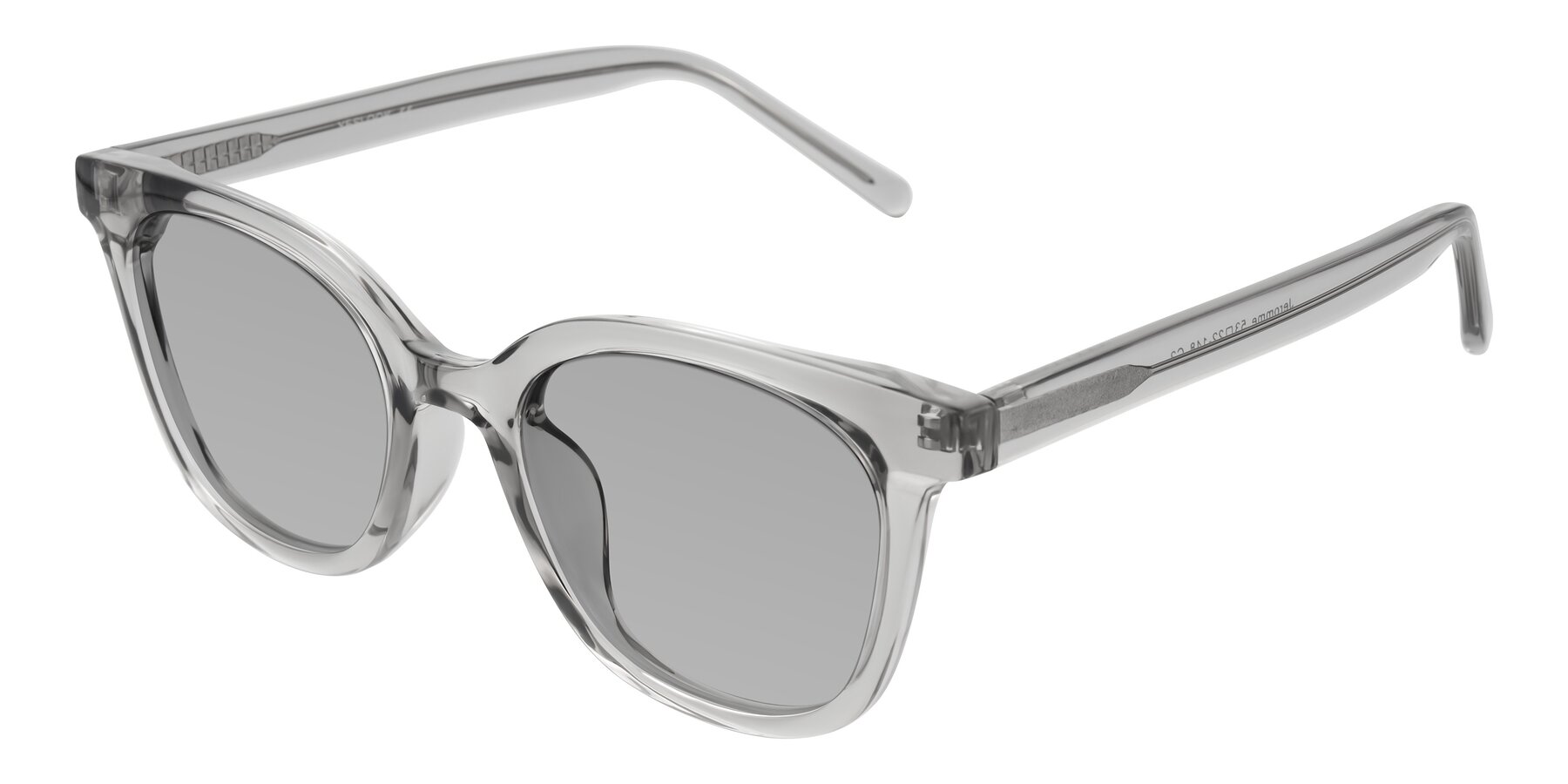 Angle of Jeromme in Transparent Gray with Light Gray Tinted Lenses
