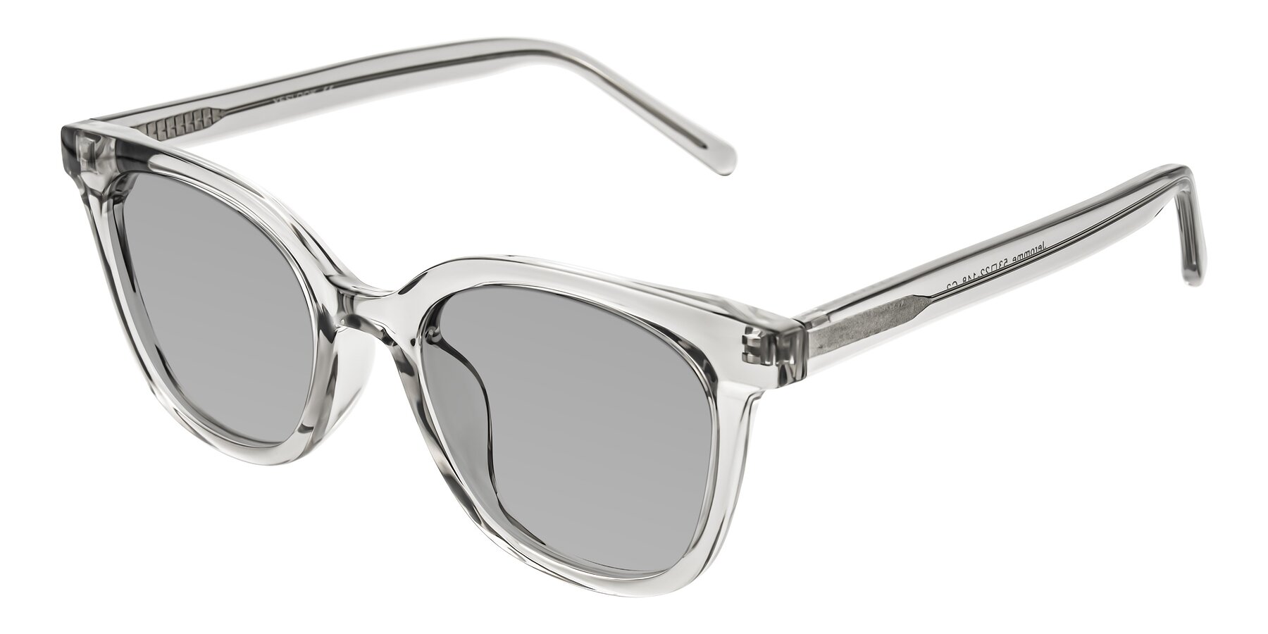 Angle of Jeromme in Transparent Gray with Light Gray Tinted Lenses