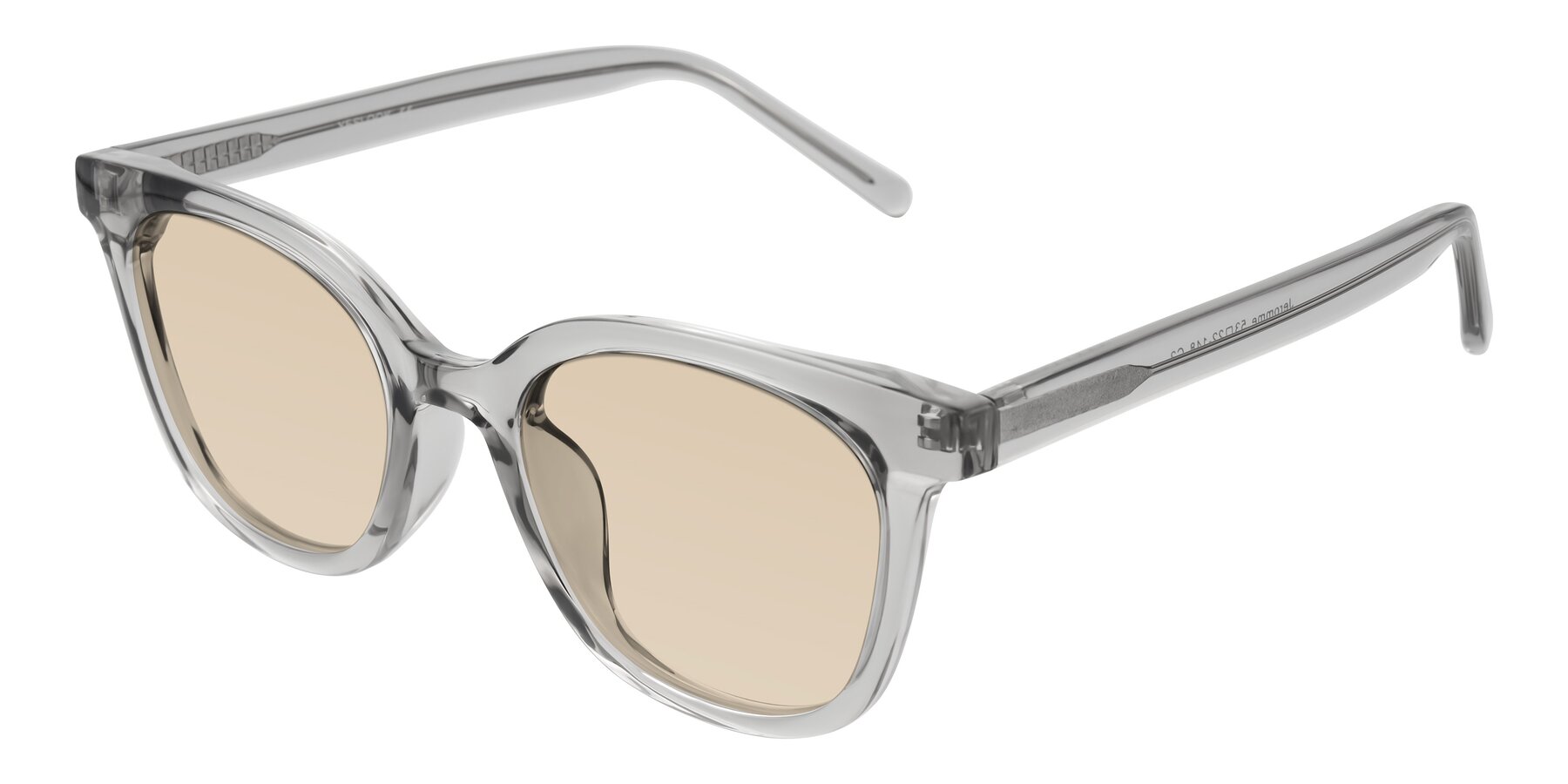 Angle of Jeromme in Transparent Gray with Light Brown Tinted Lenses