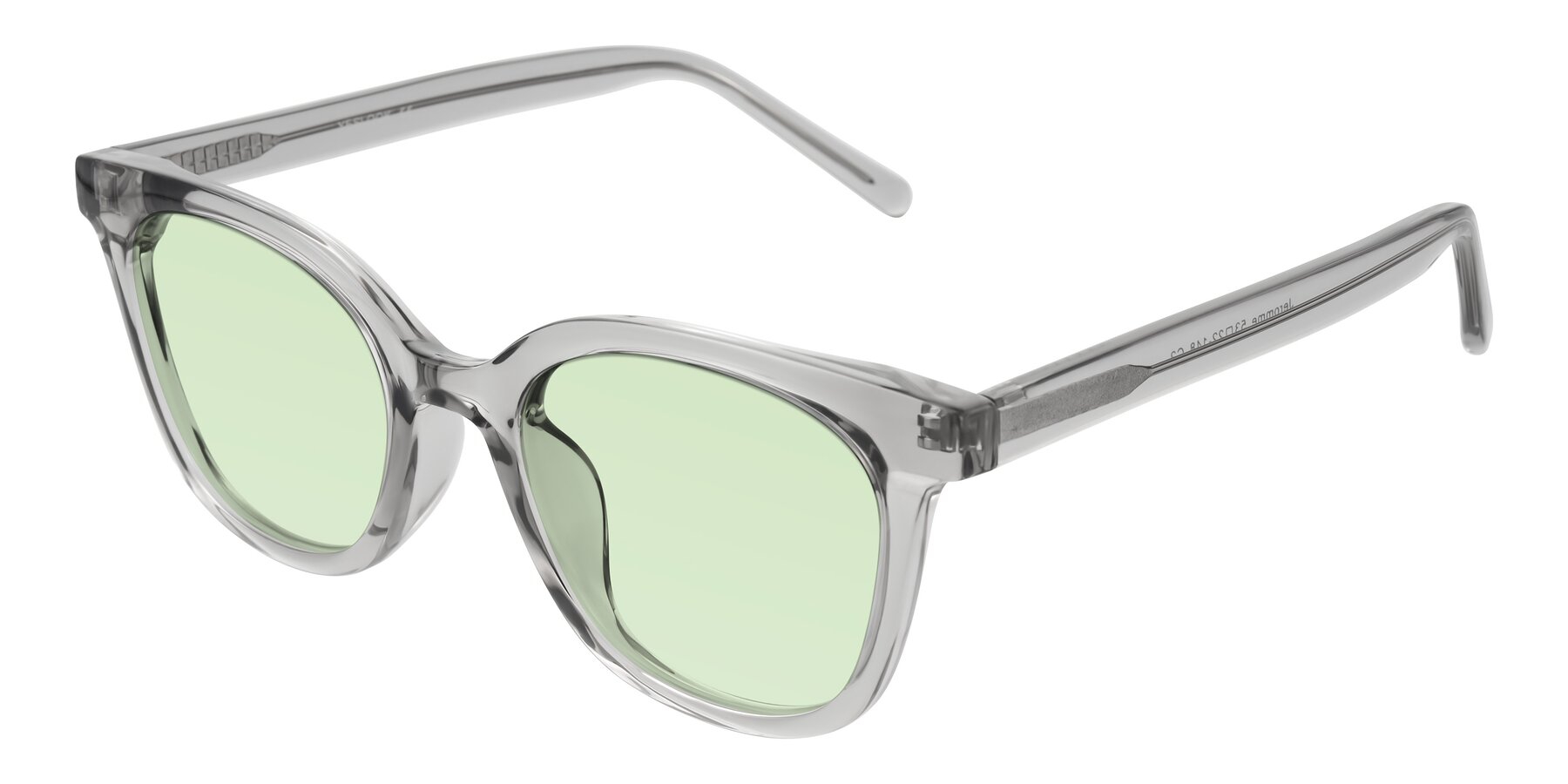 Angle of Jeromme in Transparent Gray with Light Green Tinted Lenses
