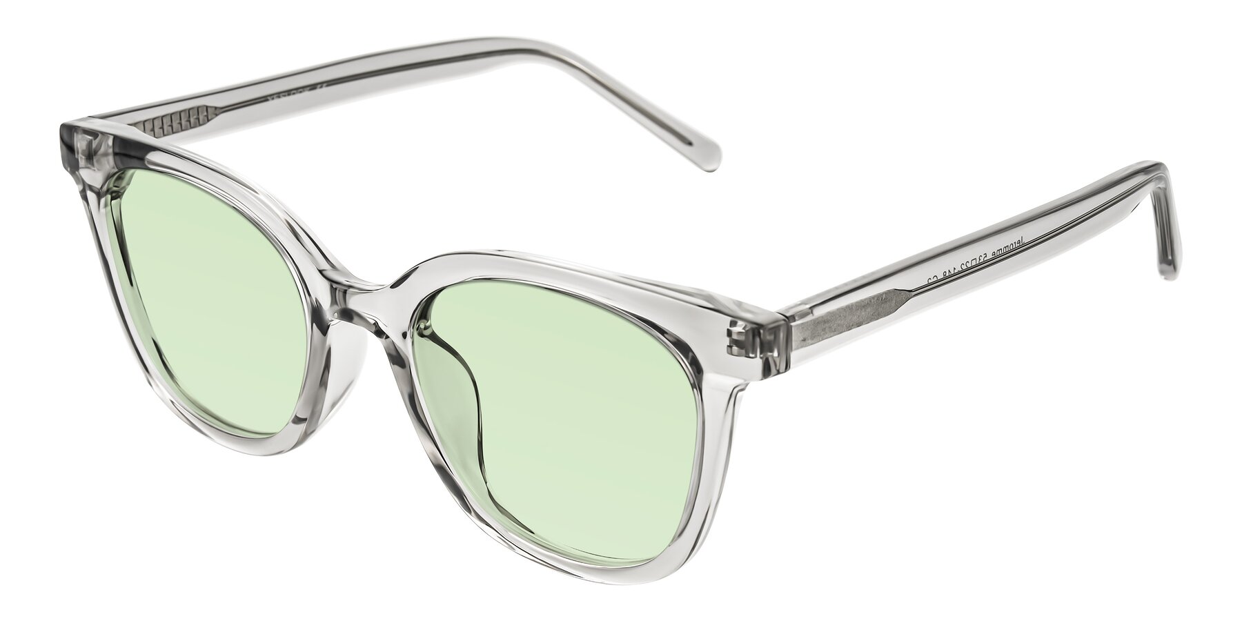 Angle of Jeromme in Transparent Gray with Light Green Tinted Lenses
