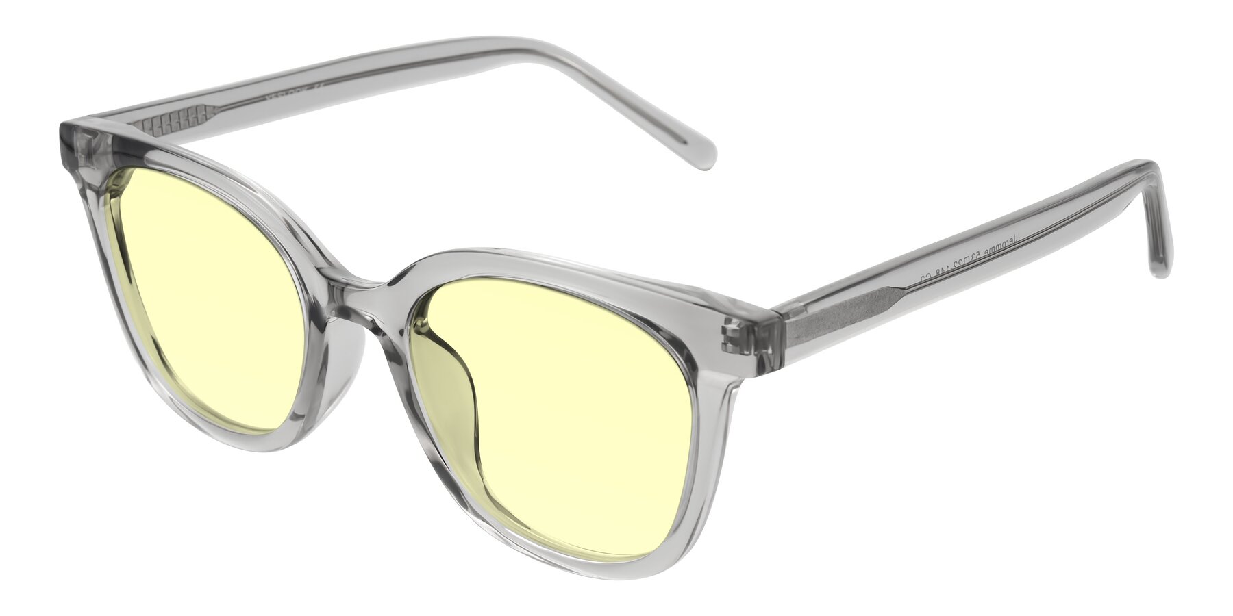 Angle of Jeromme in Transparent Gray with Light Yellow Tinted Lenses
