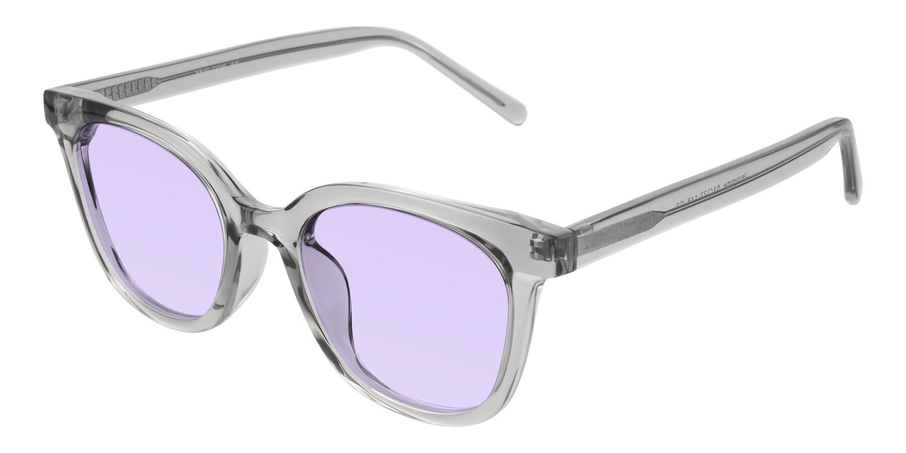 Angle of Jeromme in Transparent Gray with Light Purple Tinted Lenses