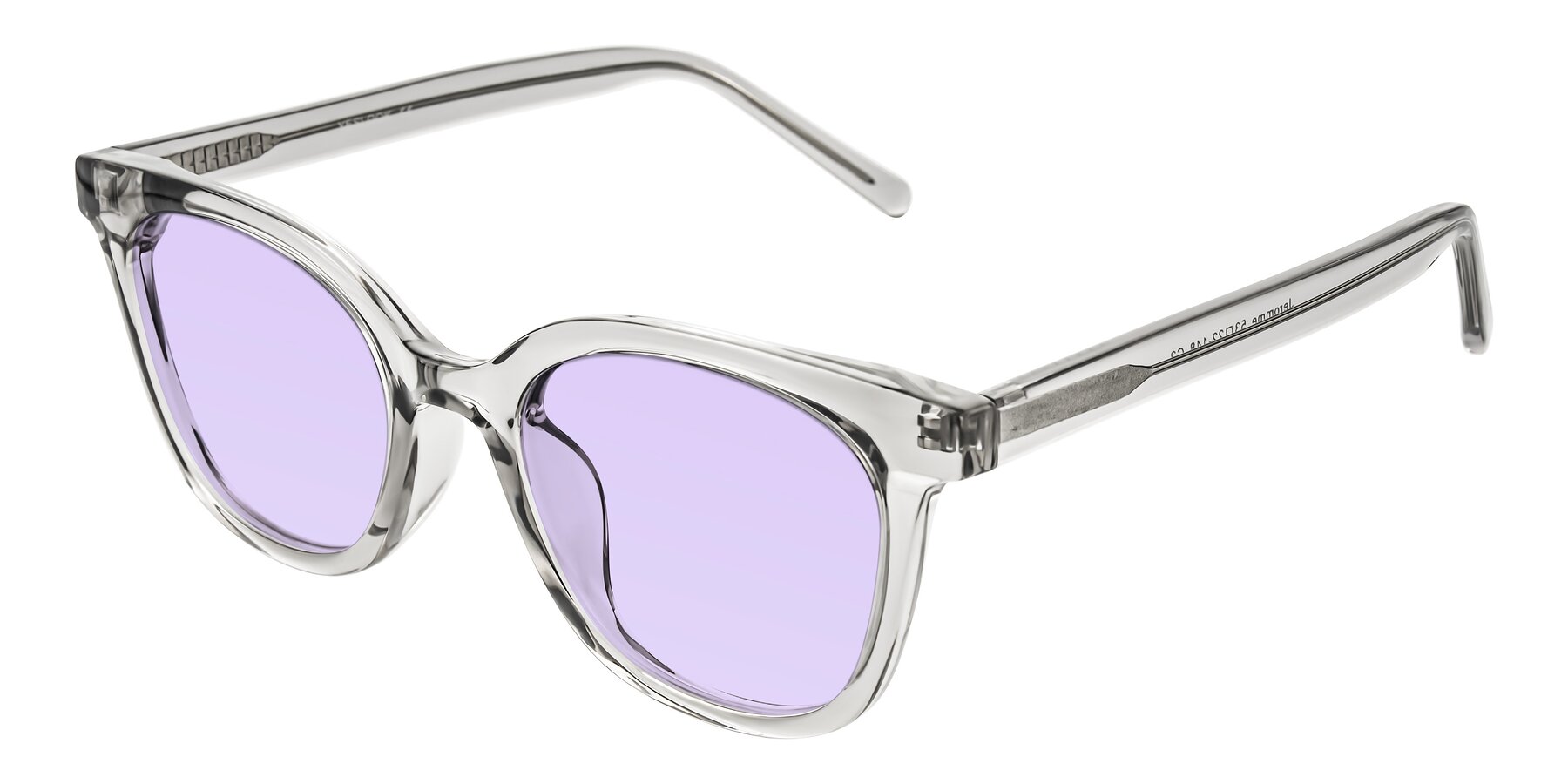 Angle of Jeromme in Transparent Gray with Light Purple Tinted Lenses