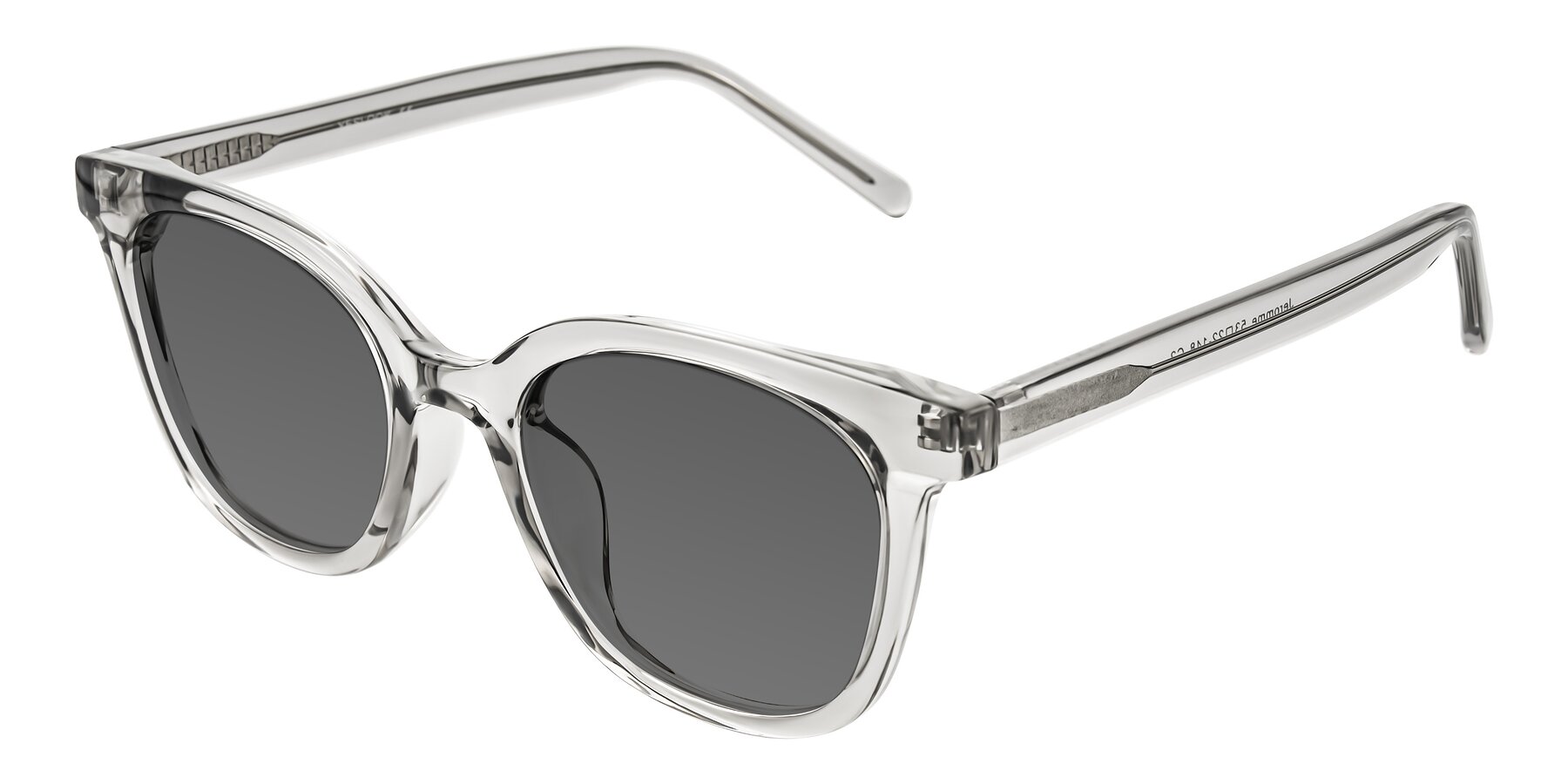 Angle of Jeromme in Transparent Gray with Medium Gray Tinted Lenses