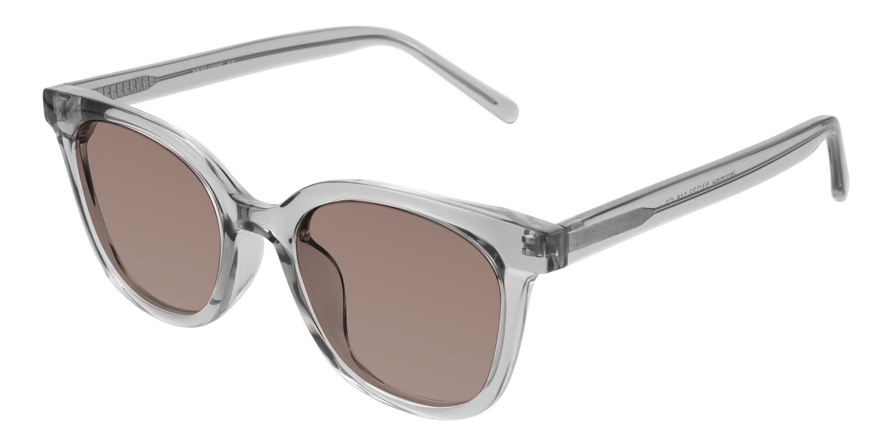 Angle of Jeromme in Transparent Gray with Medium Brown Tinted Lenses