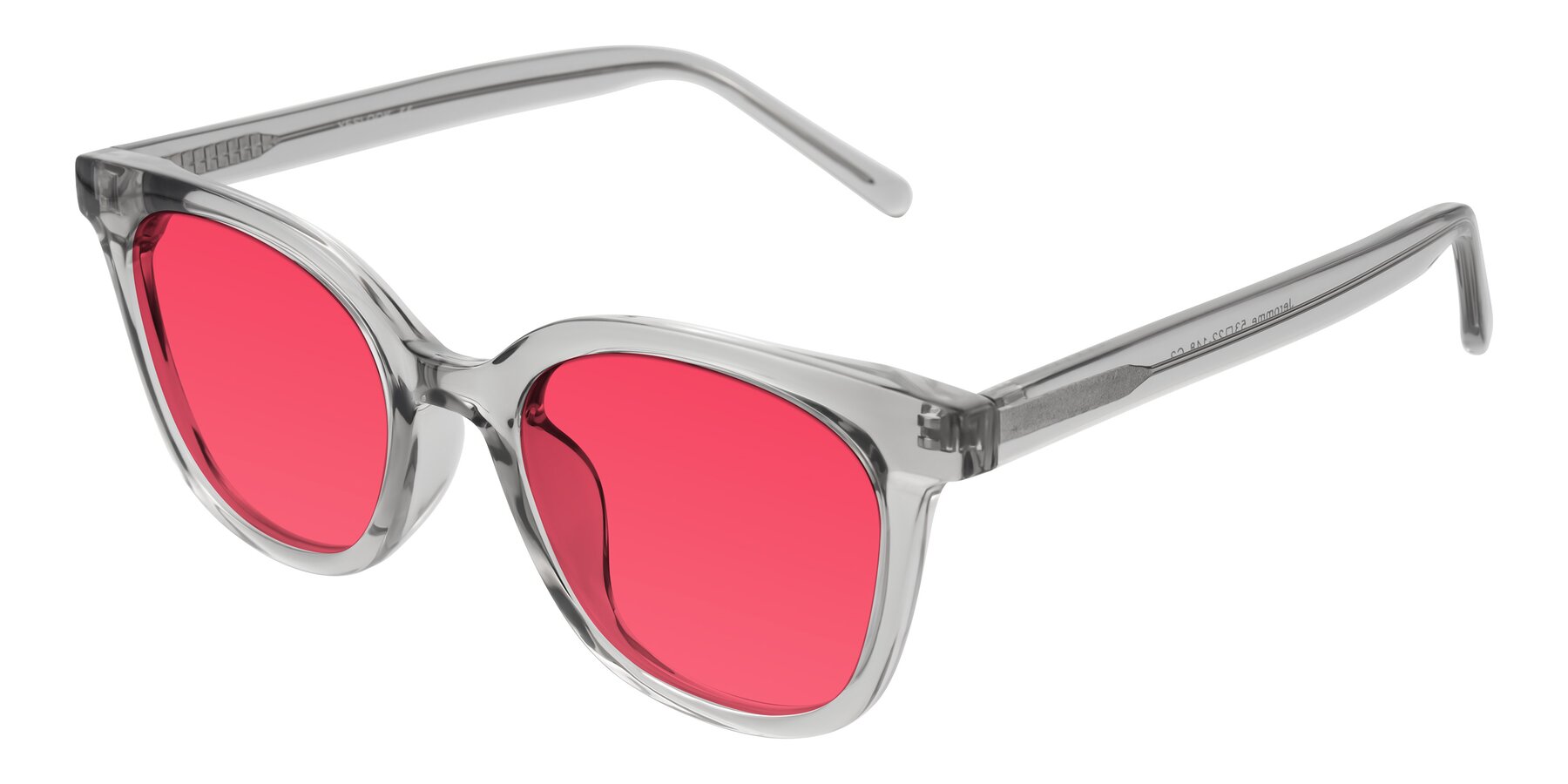 Angle of Jeromme in Transparent Gray with Red Tinted Lenses