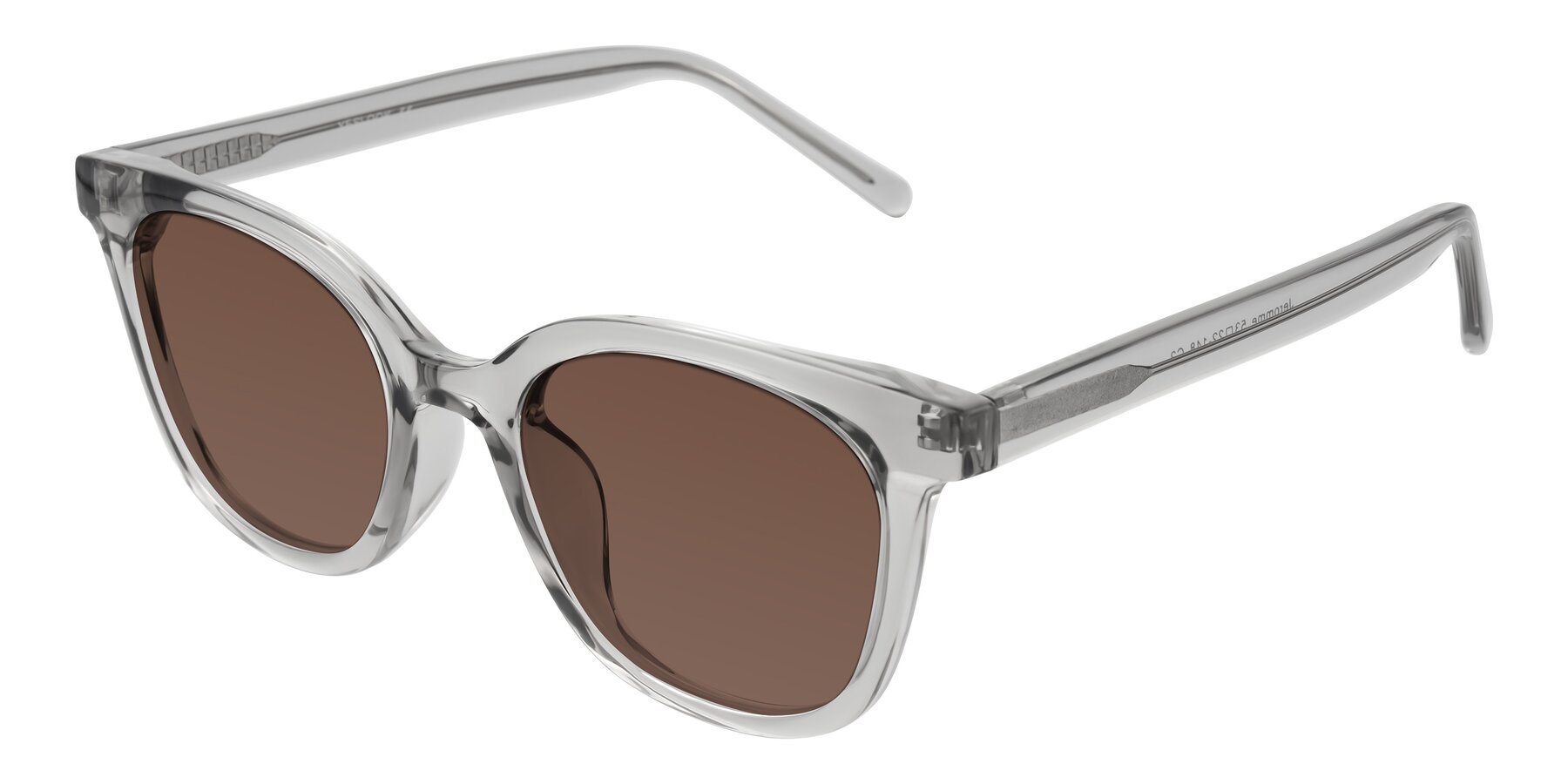 Angle of Jeromme in Transparent Gray with Brown Tinted Lenses