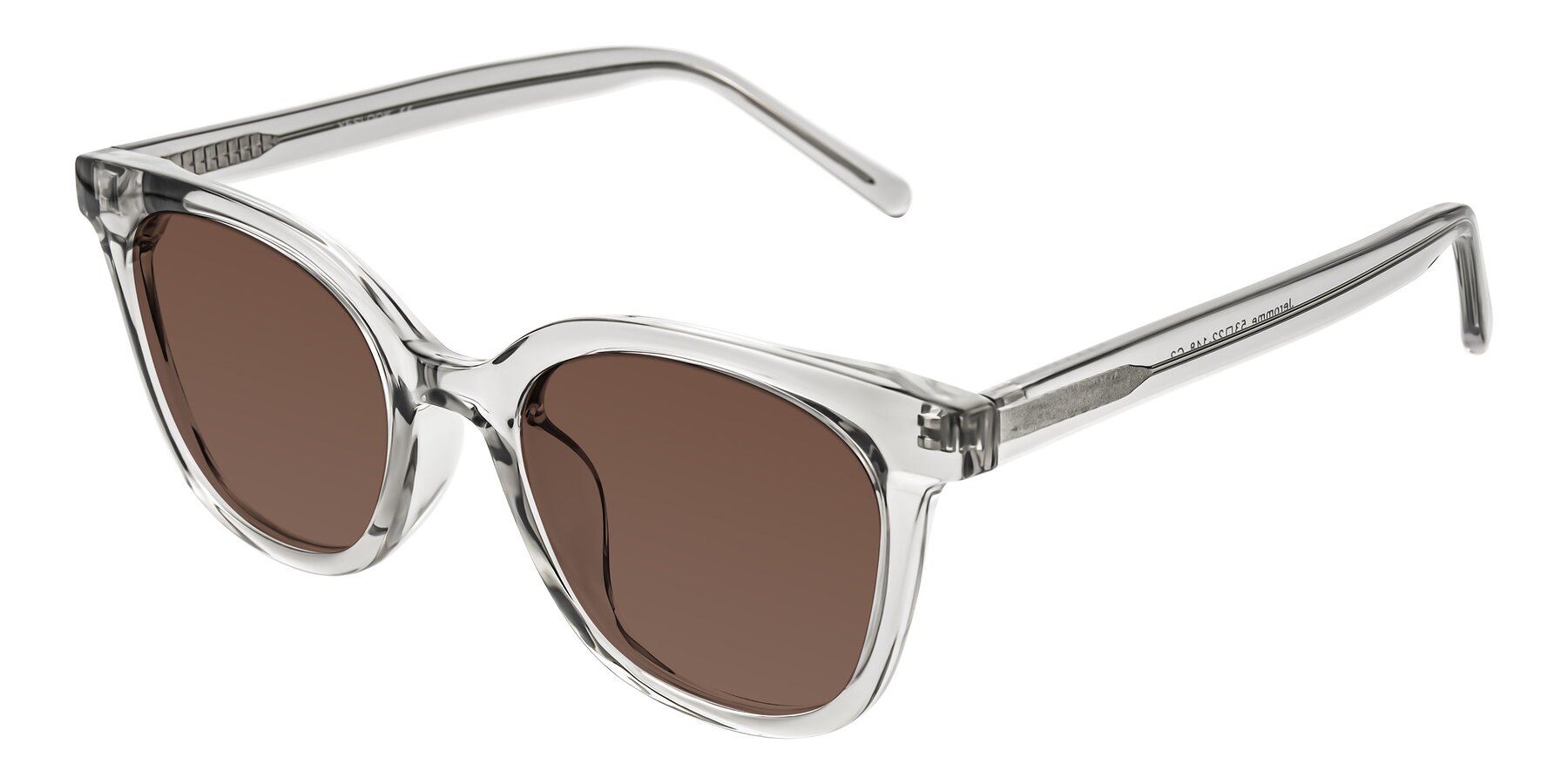 Angle of Jeromme in Transparent Gray with Brown Tinted Lenses