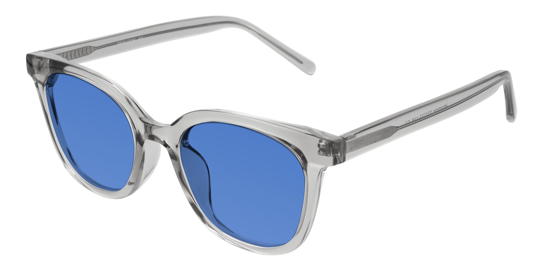 Angle of Jeromme in Transparent Gray with Blue Tinted Lenses