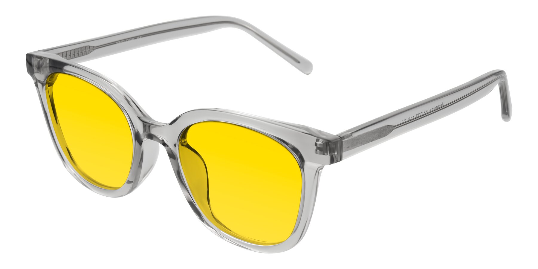 Angle of Jeromme in Transparent Gray with Yellow Tinted Lenses