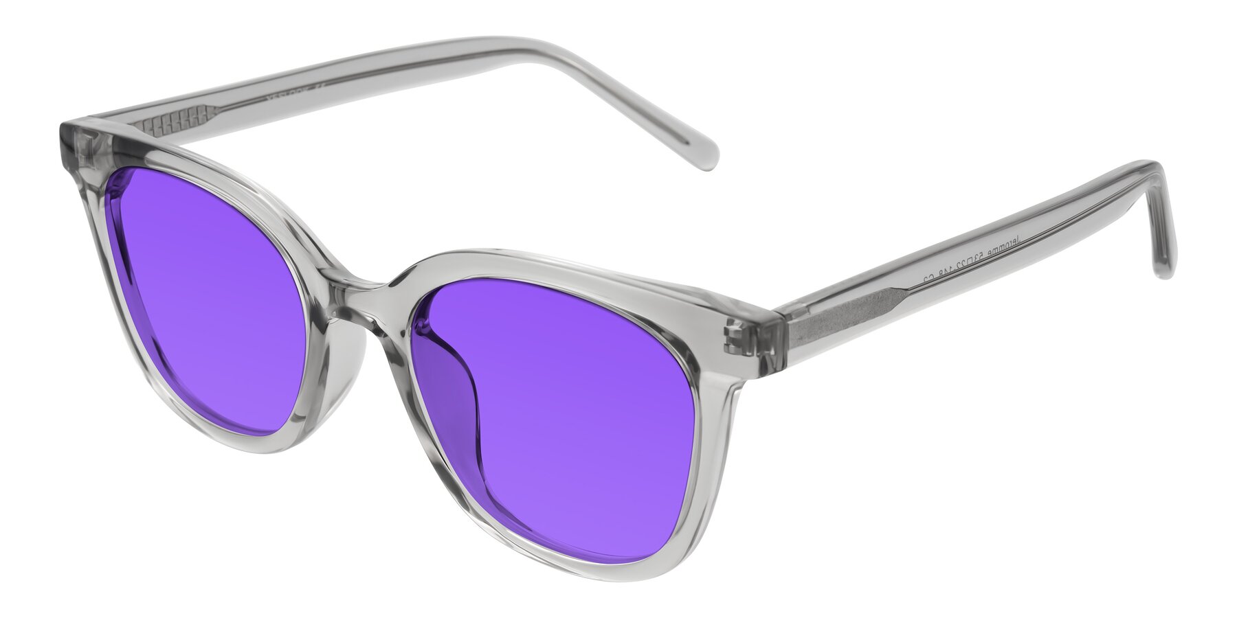 Angle of Jeromme in Transparent Gray with Purple Tinted Lenses