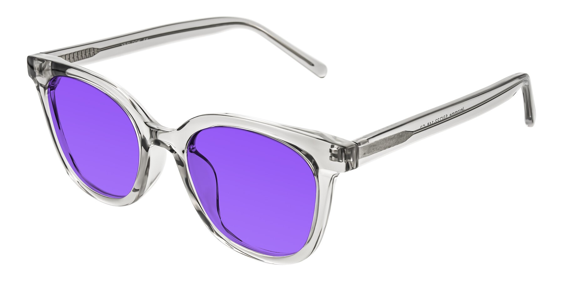 Angle of Jeromme in Transparent Gray with Purple Tinted Lenses