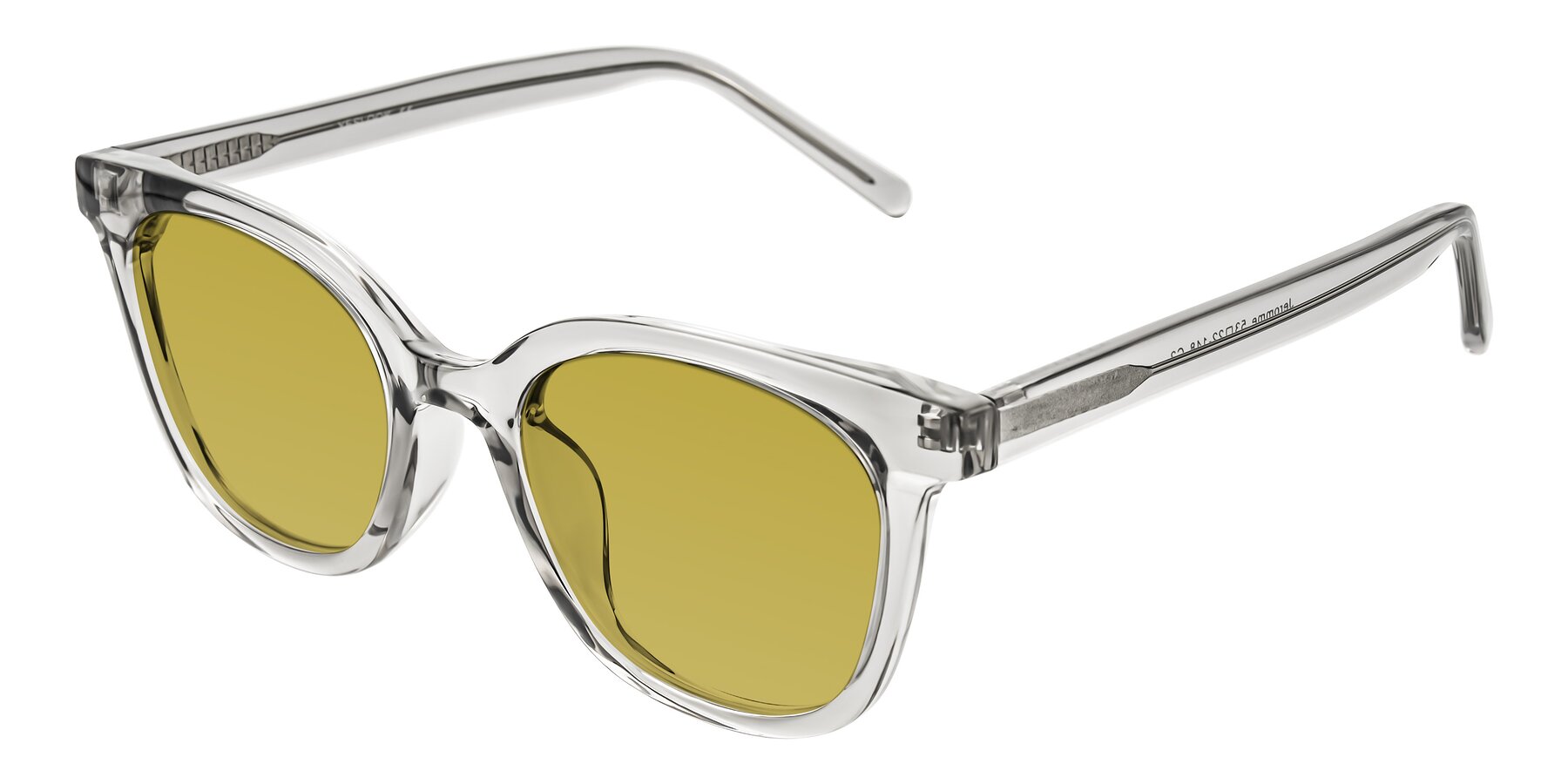 Angle of Jeromme in Transparent Gray with Champagne Tinted Lenses