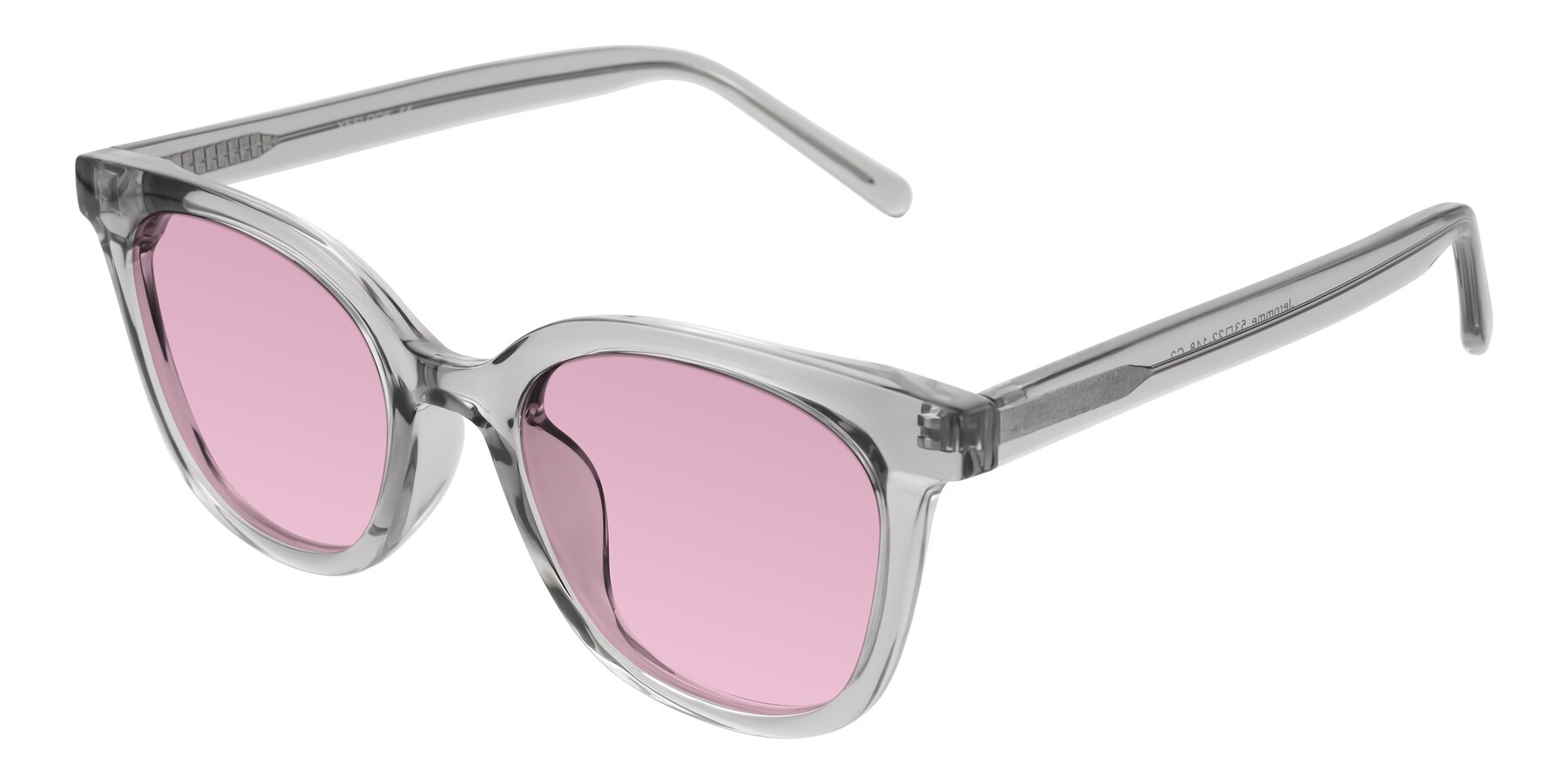 Angle of Jeromme in Transparent Gray with Light Wine Tinted Lenses