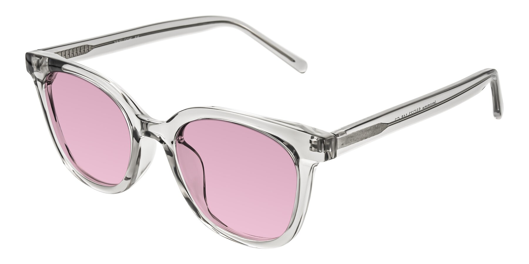 Angle of Jeromme in Transparent Gray with Light Wine Tinted Lenses