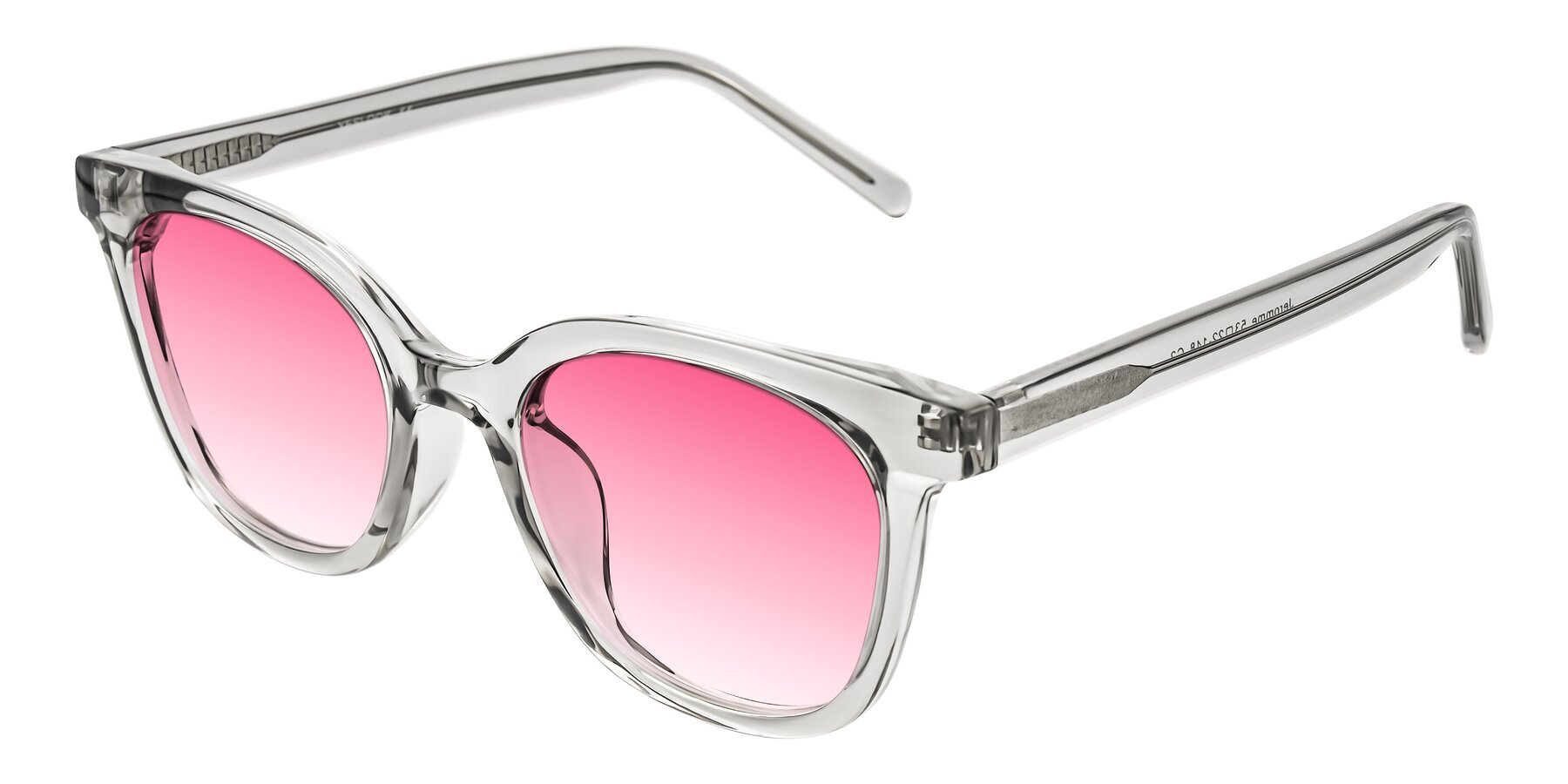 Angle of Jeromme in Transparent Gray with Pink Gradient Lenses