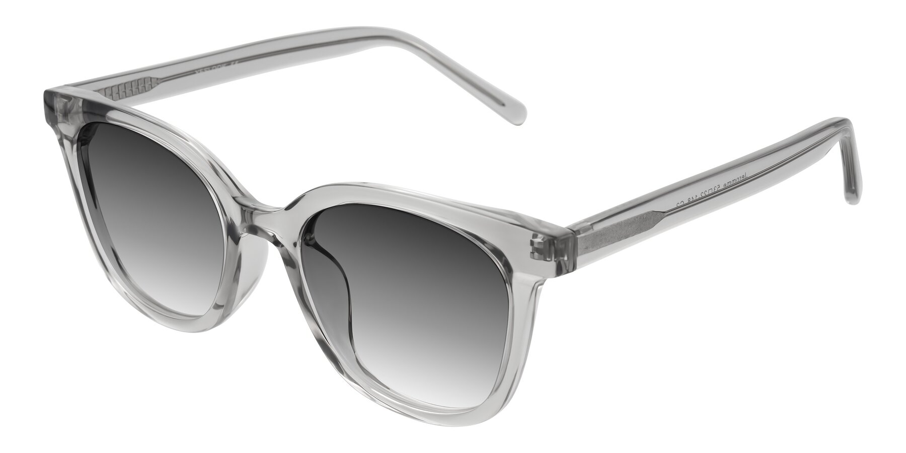 Angle of Jeromme in Transparent Gray with Gray Gradient Lenses