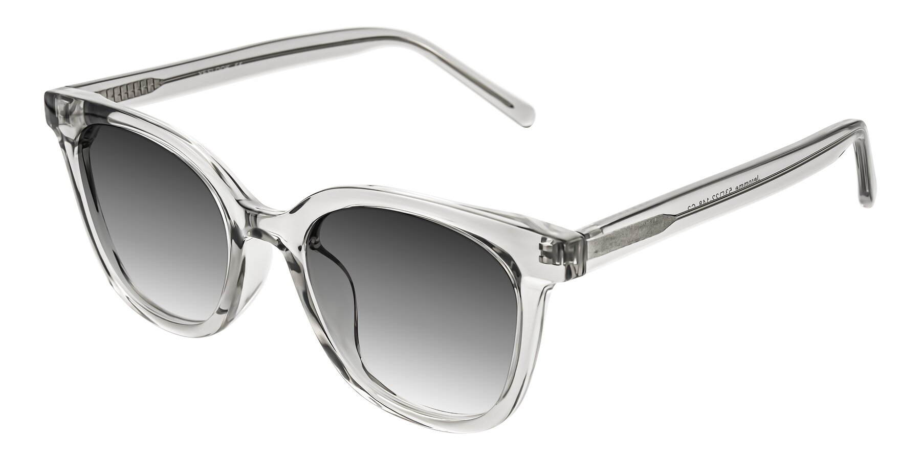 Angle of Jeromme in Transparent Gray with Gray Gradient Lenses