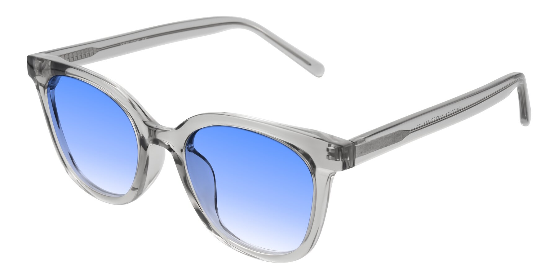 Angle of Jeromme in Transparent Gray with Blue Gradient Lenses