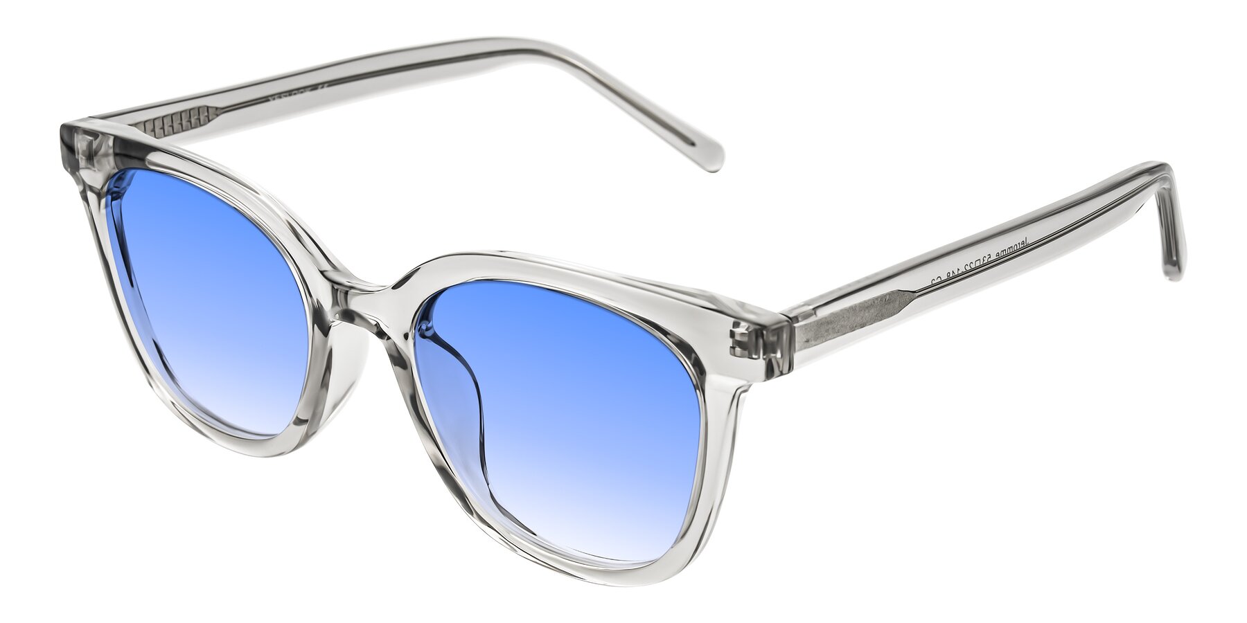 Angle of Jeromme in Transparent Gray with Blue Gradient Lenses