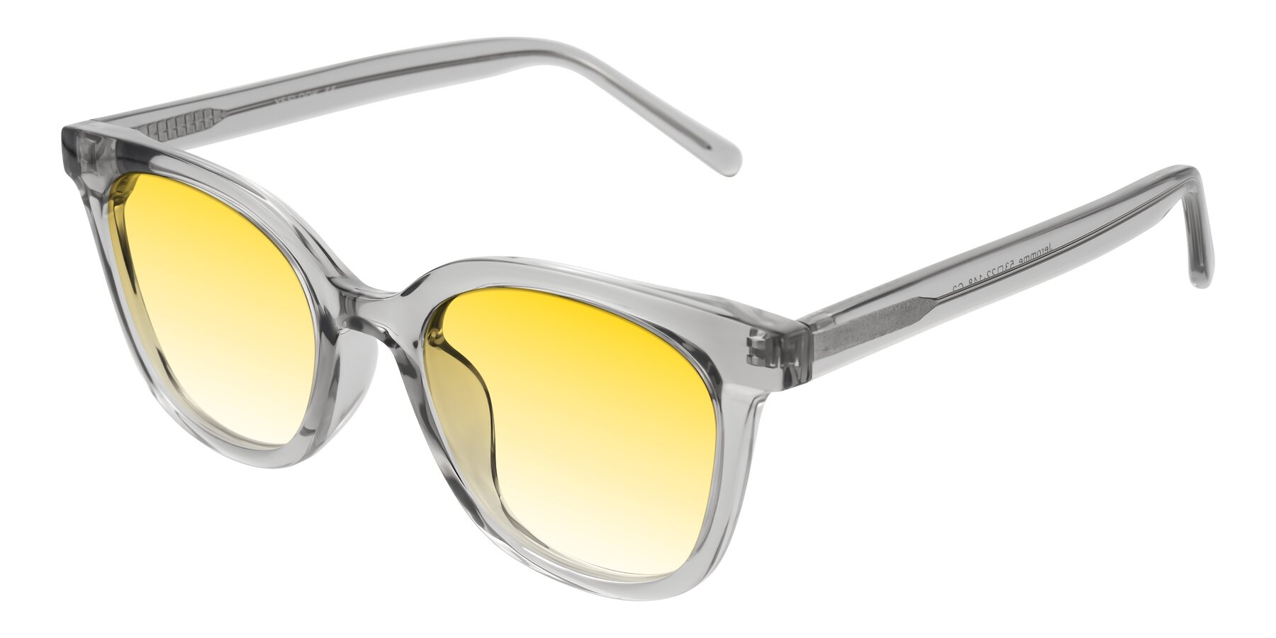 Angle of Jeromme in Transparent Gray with Yellow Gradient Lenses