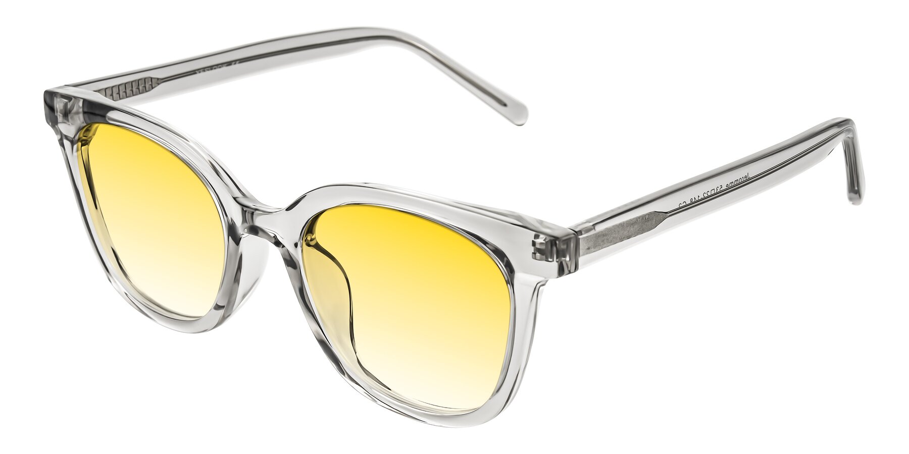 Angle of Jeromme in Transparent Gray with Yellow Gradient Lenses