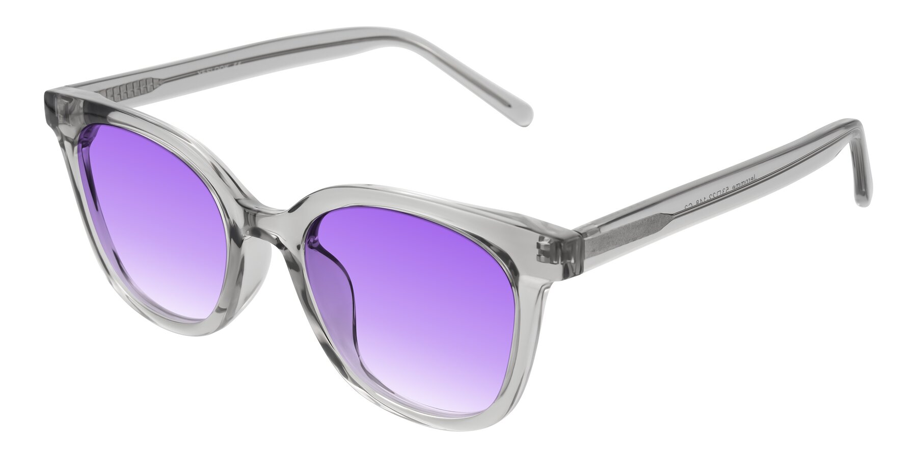 Angle of Jeromme in Transparent Gray with Purple Gradient Lenses