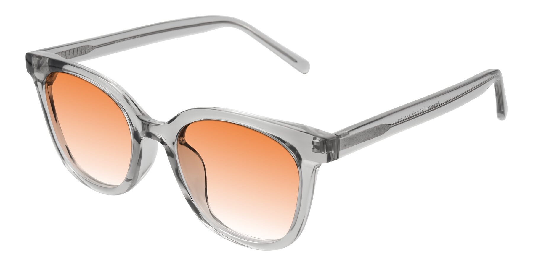 Angle of Jeromme in Transparent Gray with Orange Gradient Lenses