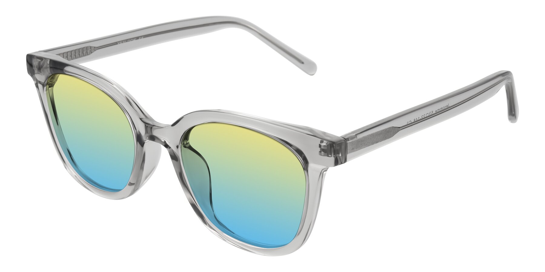 Angle of Jeromme in Transparent Gray with Yellow / Blue Gradient Lenses