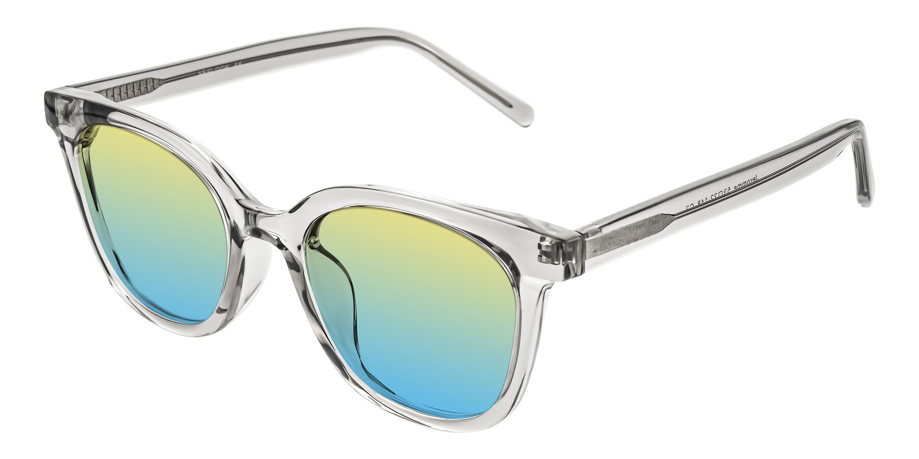 Angle of Jeromme in Transparent Gray with Yellow / Blue Gradient Lenses