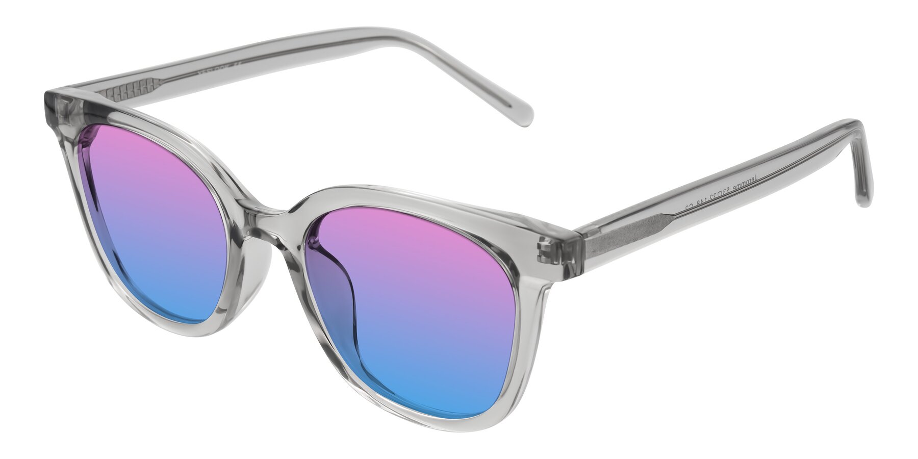 Angle of Jeromme in Transparent Gray with Pink / Blue Gradient Lenses
